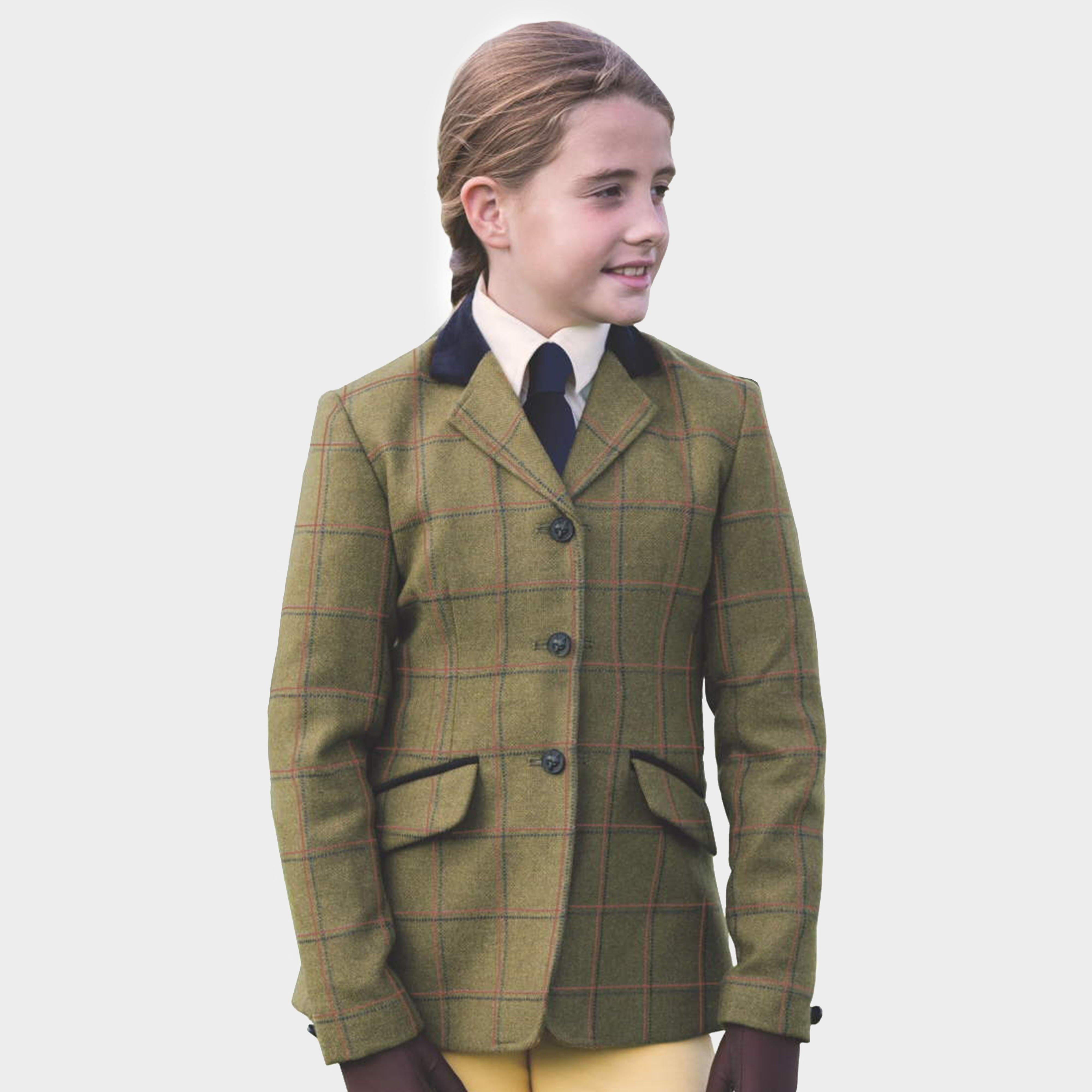 Junior Launton Deluxe Tweed Riding Jacket Green