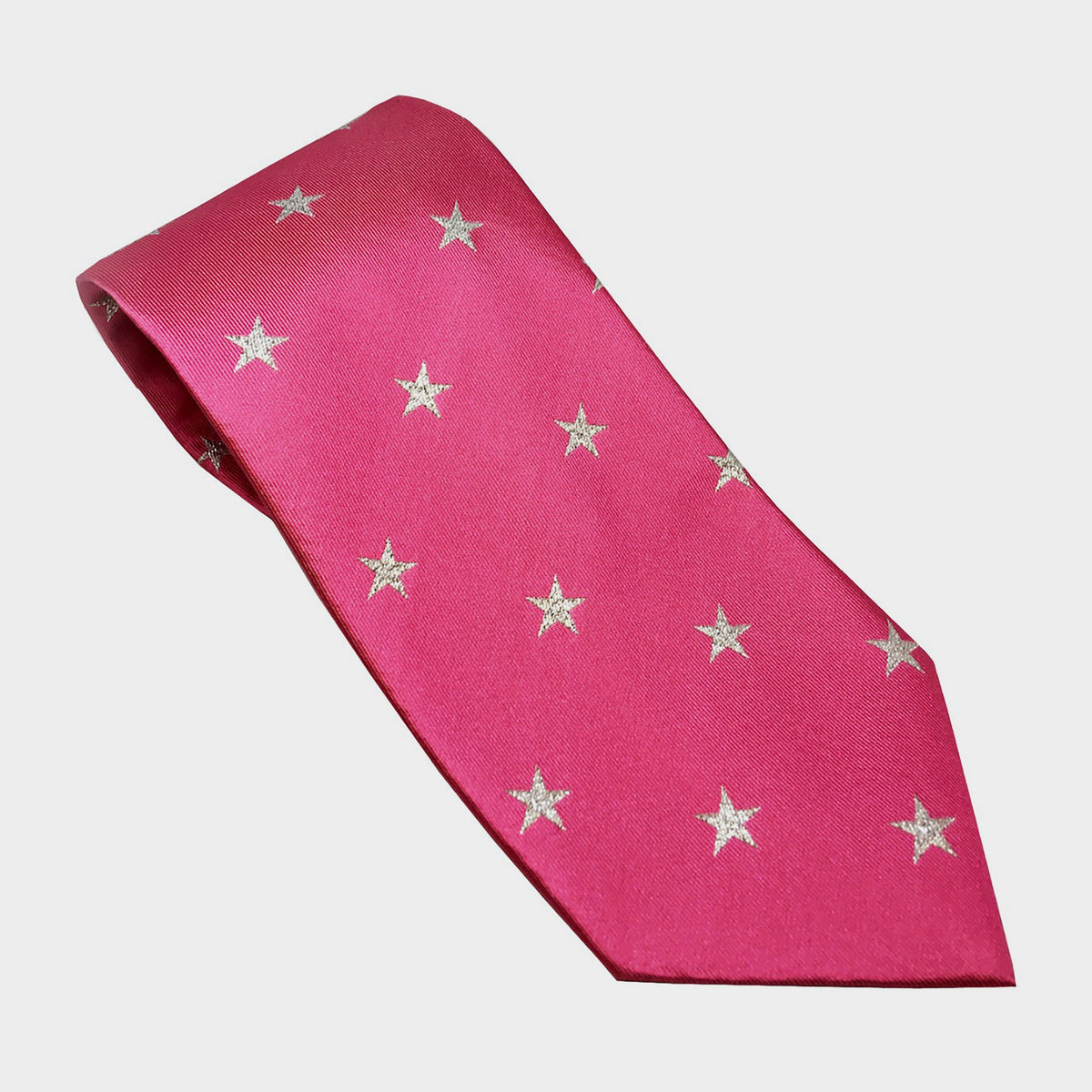 Adult Star Show Tie Fuchsia/Silver