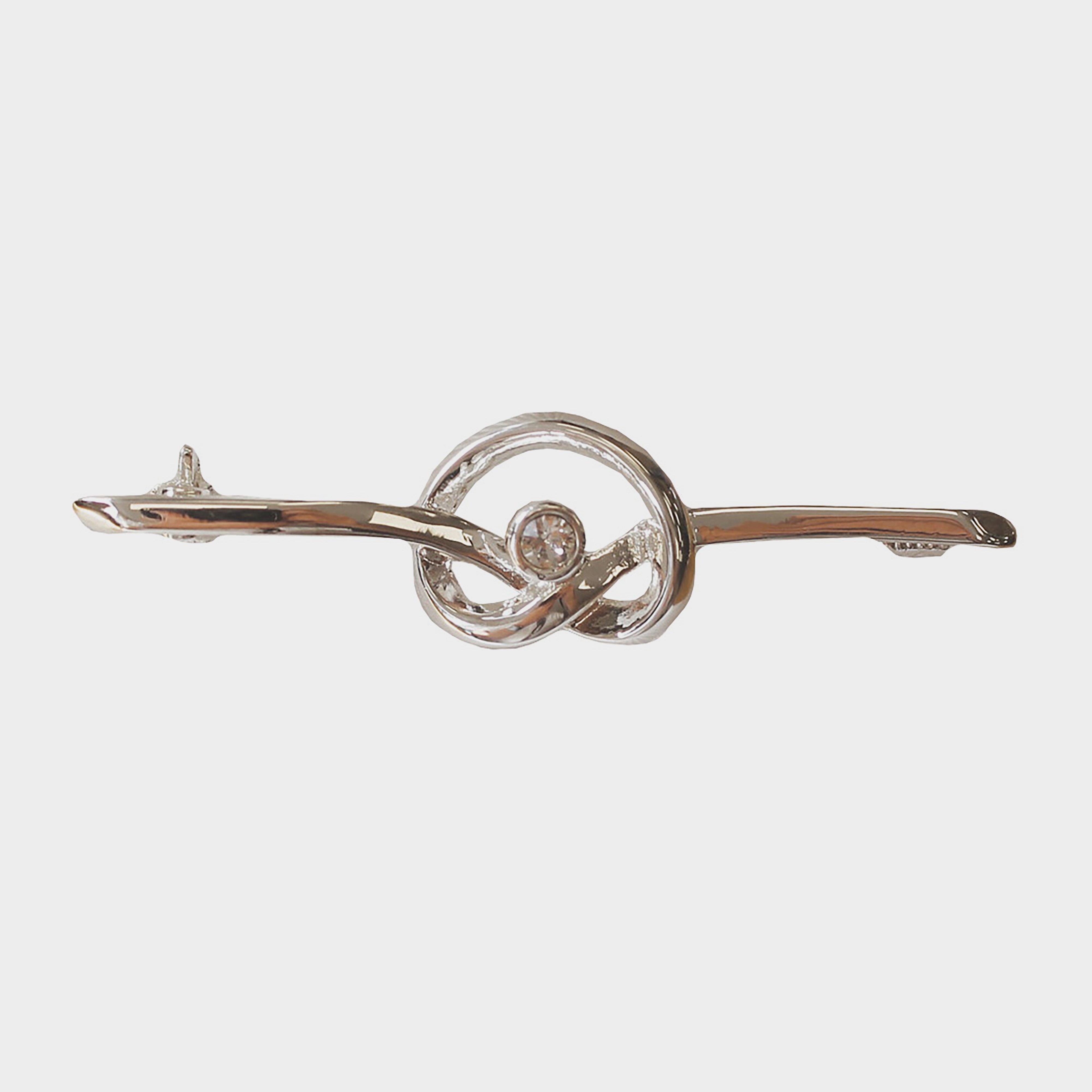 Twirl Crystal Stock Pin Silver