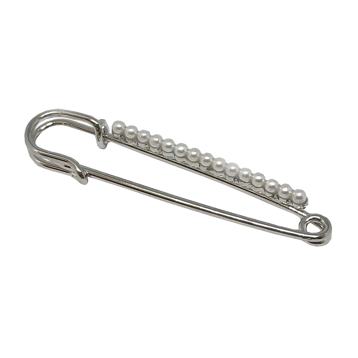 Traditional Pearl Stock Pin Silver