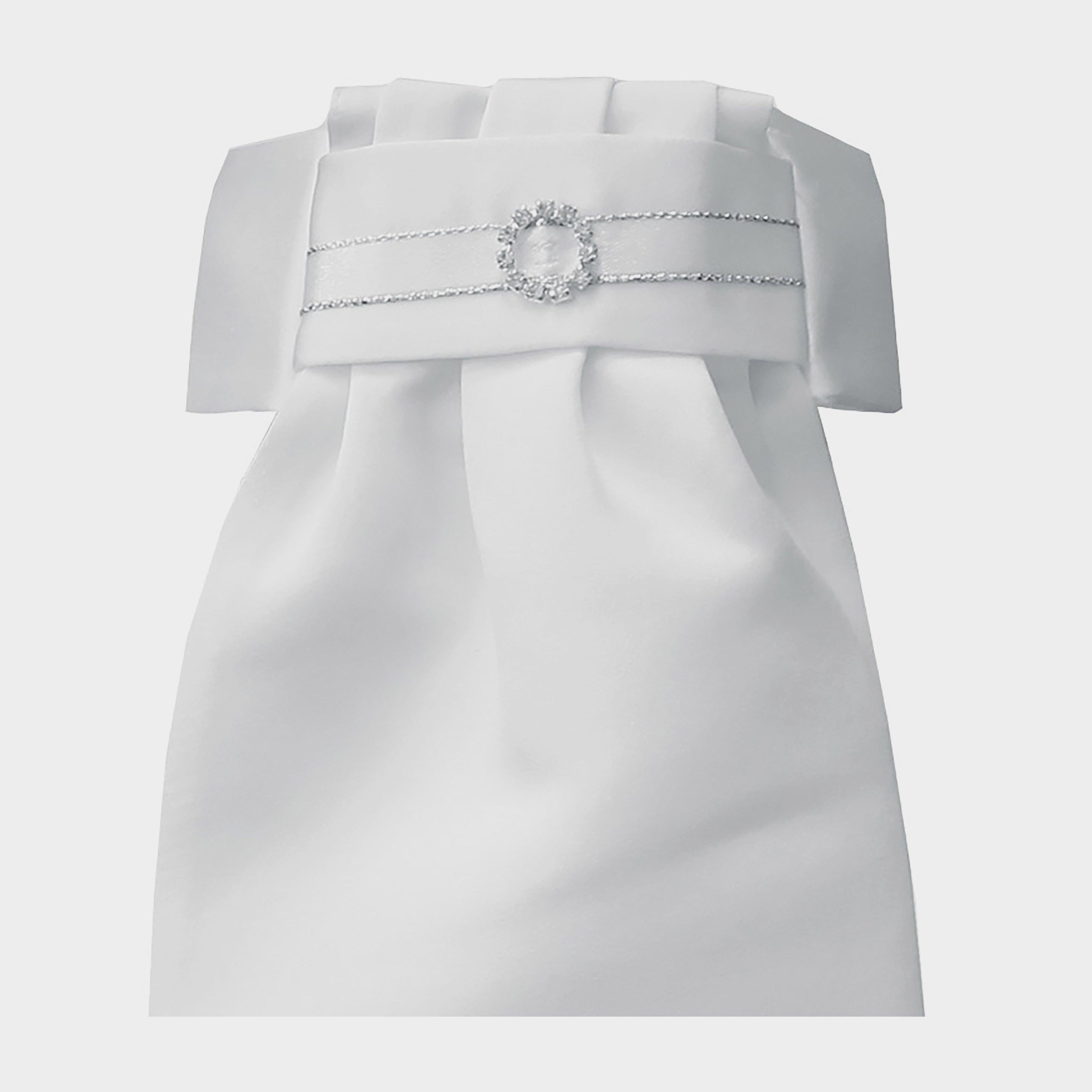 Diamonte Circle Deluxe Ready Tied Stock White