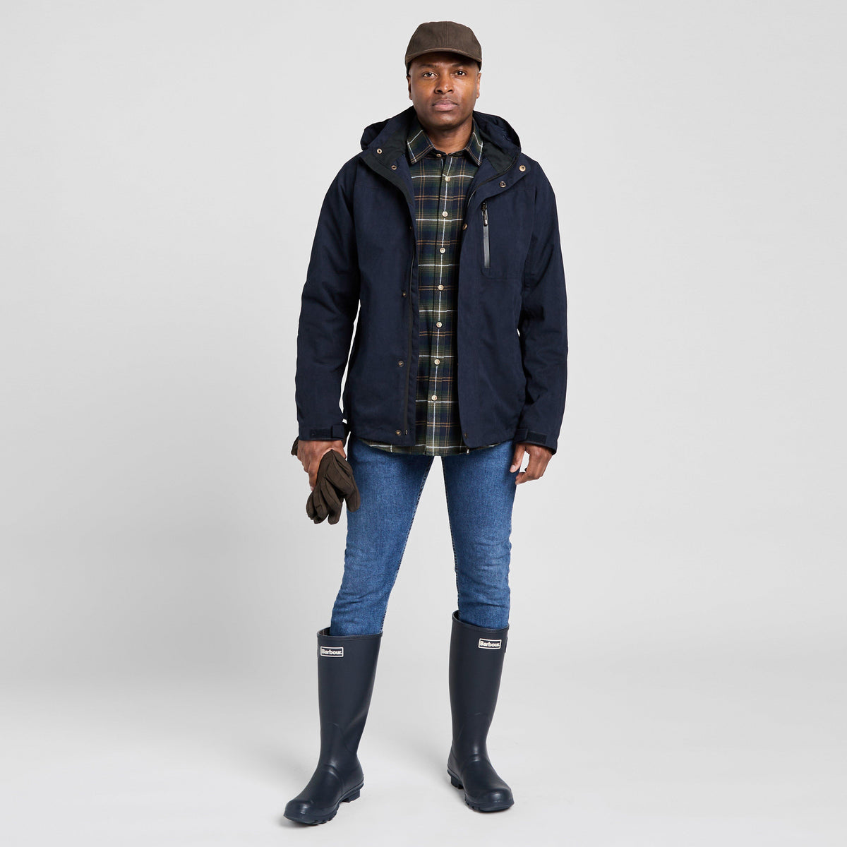 Mens Struther Waterproof Zip Jacket Navy