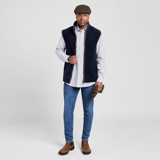 Mens Stenton Technical Fleece Gilet Midnight Navy