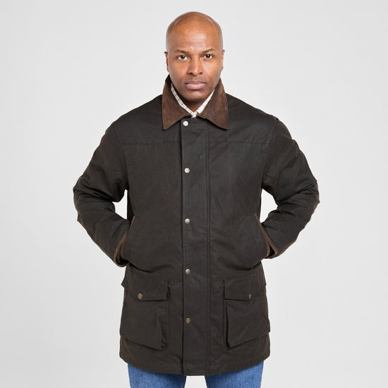 Mens Caledonia Wax Jacket Antique Olive