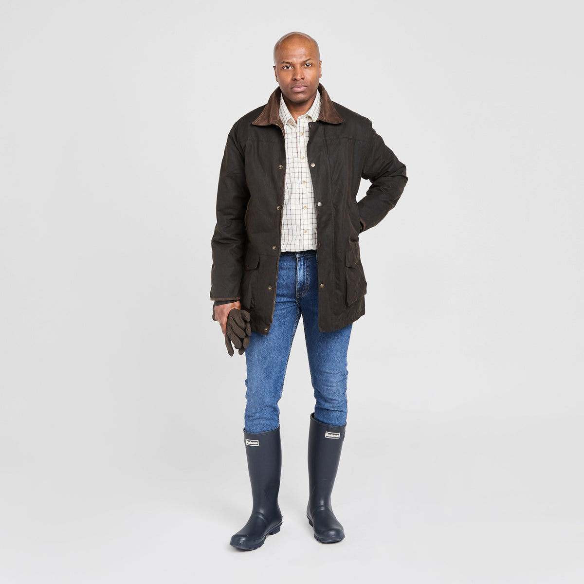 Mens Caledonia Wax Jacket Antique Olive