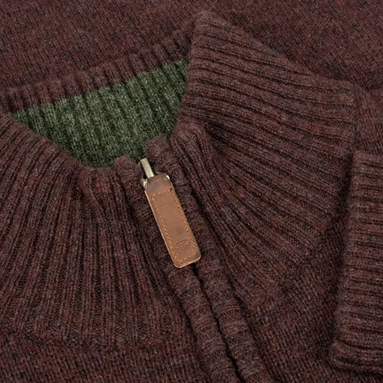 Mens Lothian 1/4 Zip Pullover Redwood