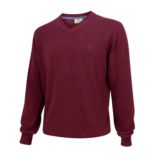 Mens Stirling Long Sleeve Pullover Burgundy