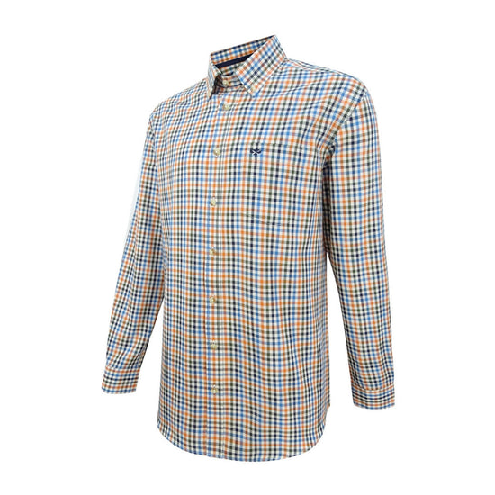 Mens Dundas Oxford Checked Shirt Rust Check