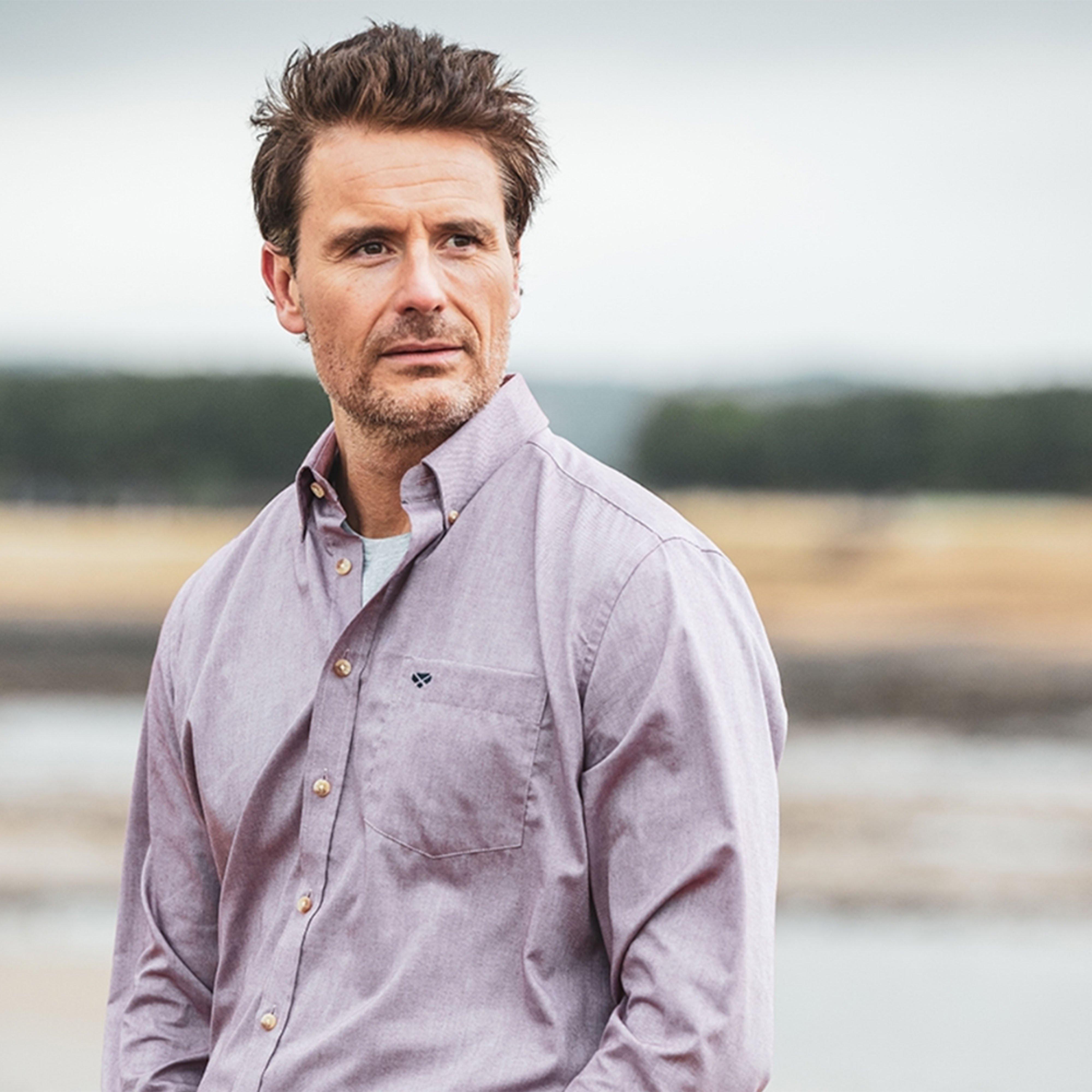 Mens Dunedin Oxford Shirt Wine