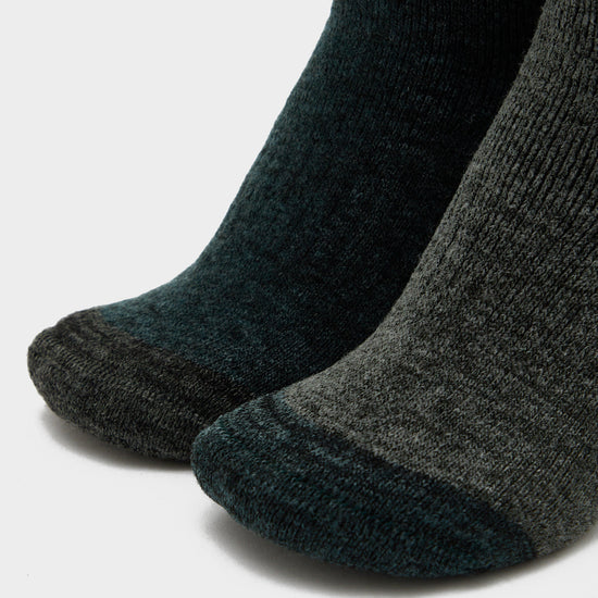 Country Long Socks 2 Pack Tweed/Loden