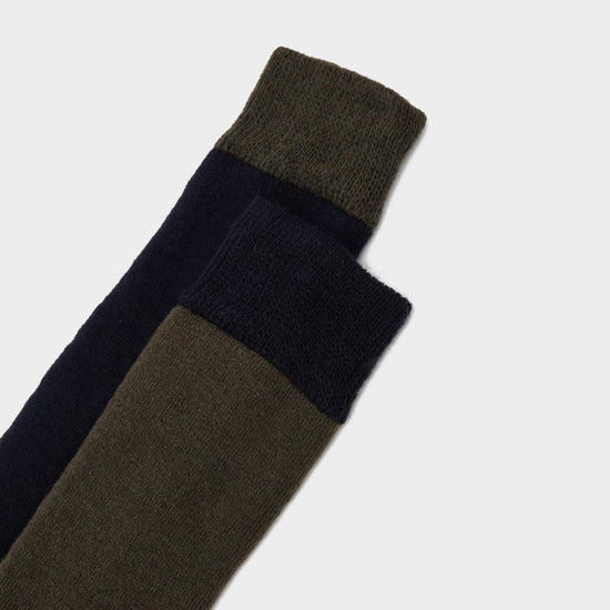 Country Long Socks 2 Pack Dark Green/Dark Navy