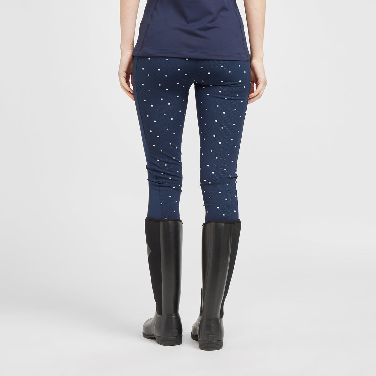 Womens Christmas Riding Tights Navy