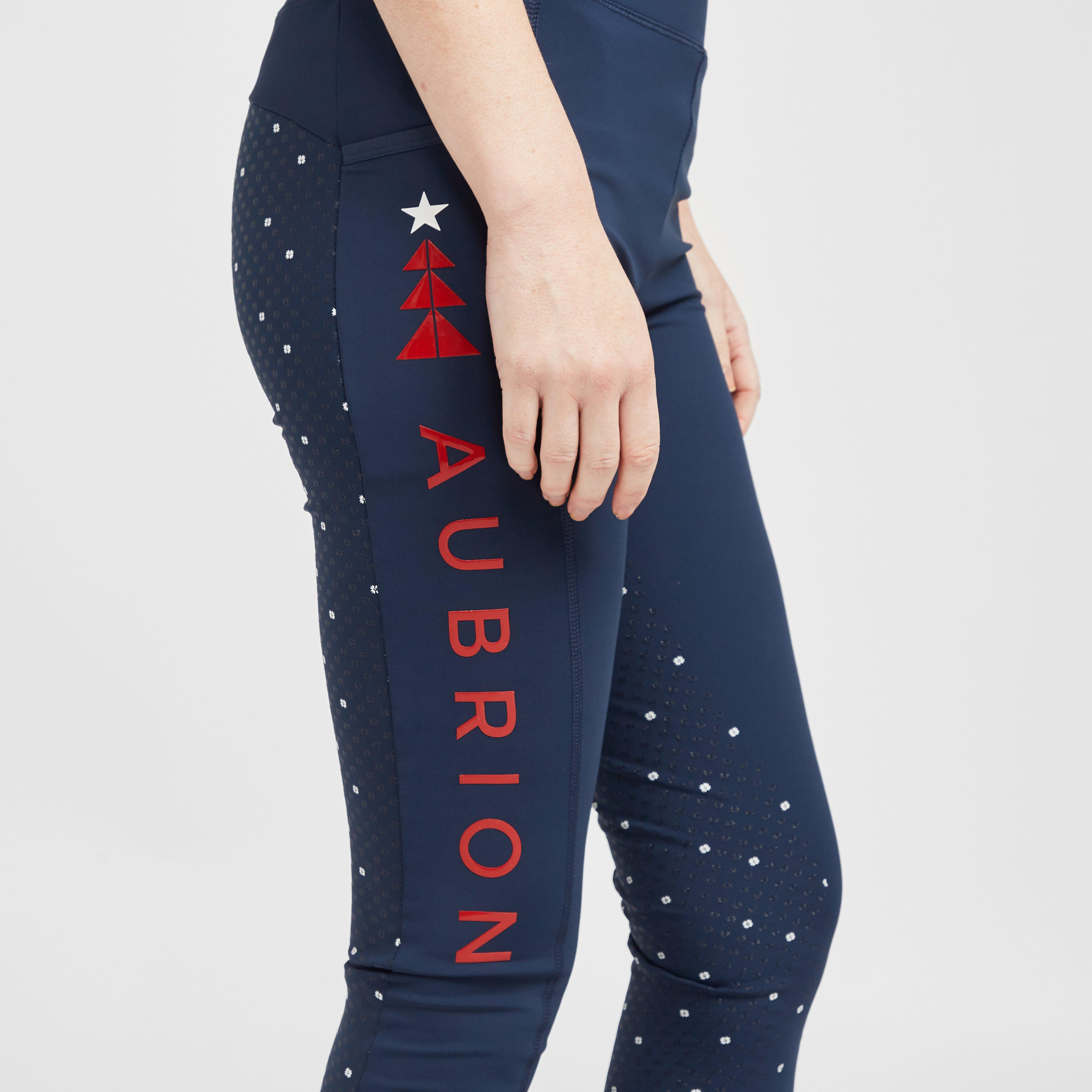 Womens Christmas Riding Tights Navy