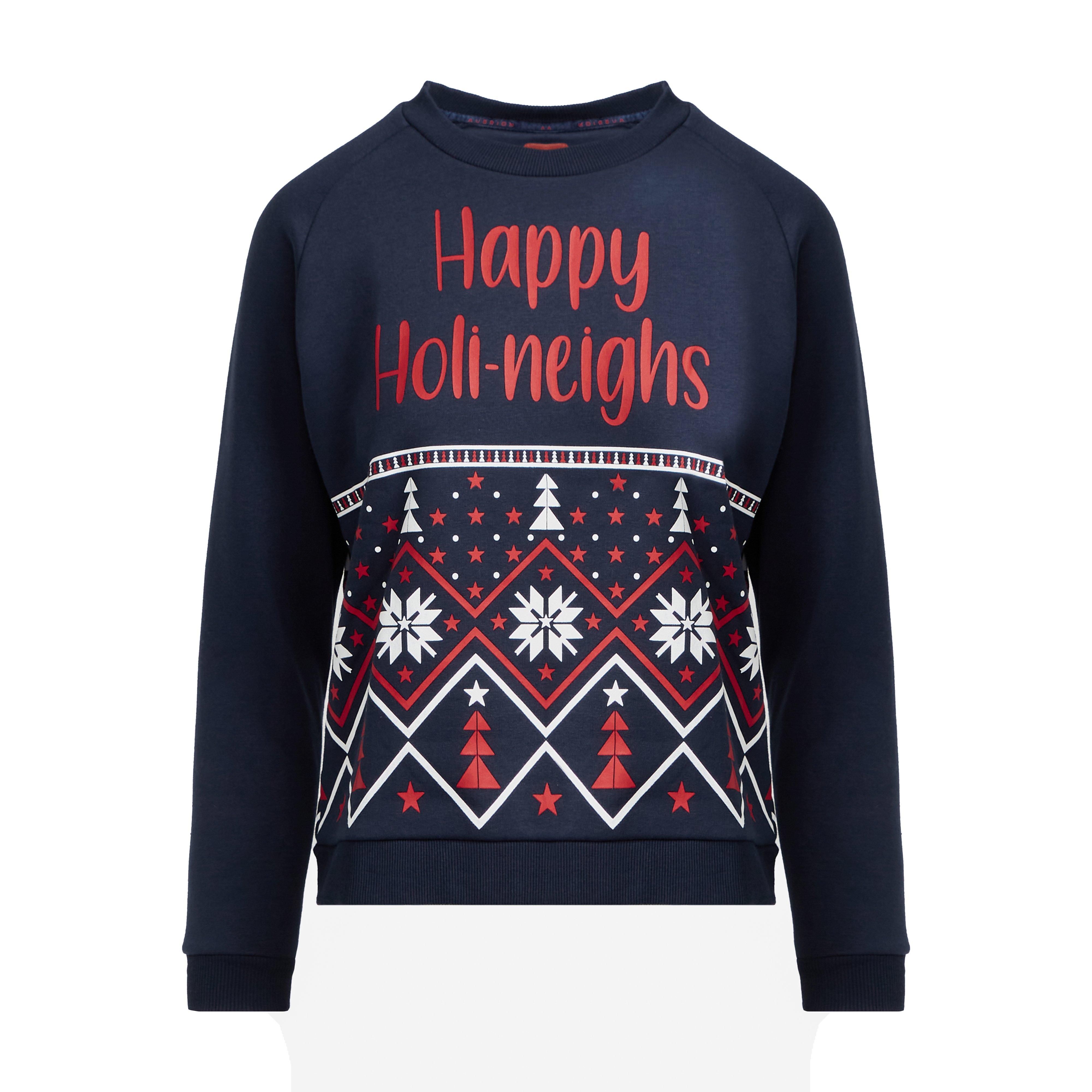 Ladies Christmas Sweatshirt Navy