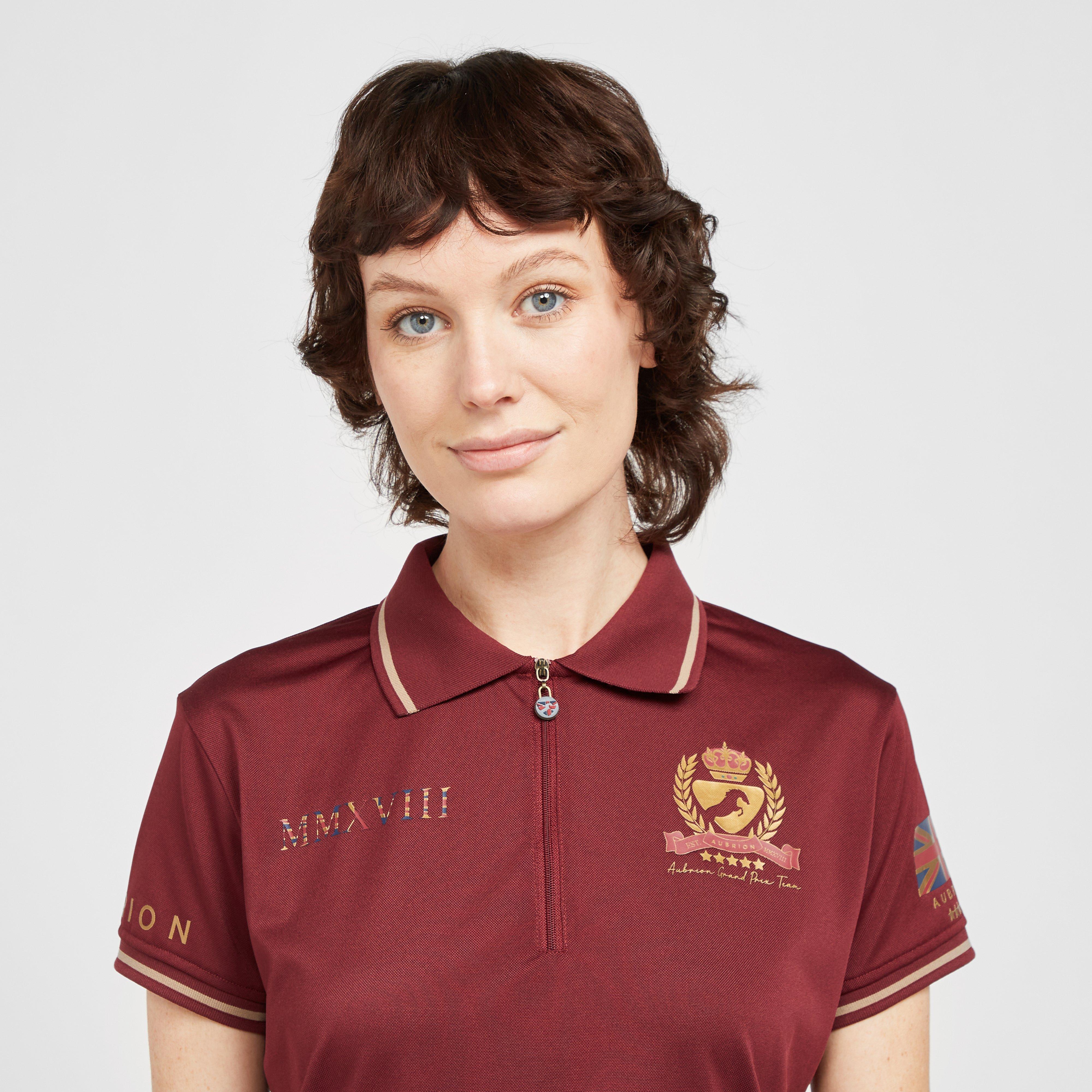 Womens Team Tech Polo Shirt Burgundy