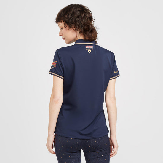 Womens Team Tech Polo Shirt Navy