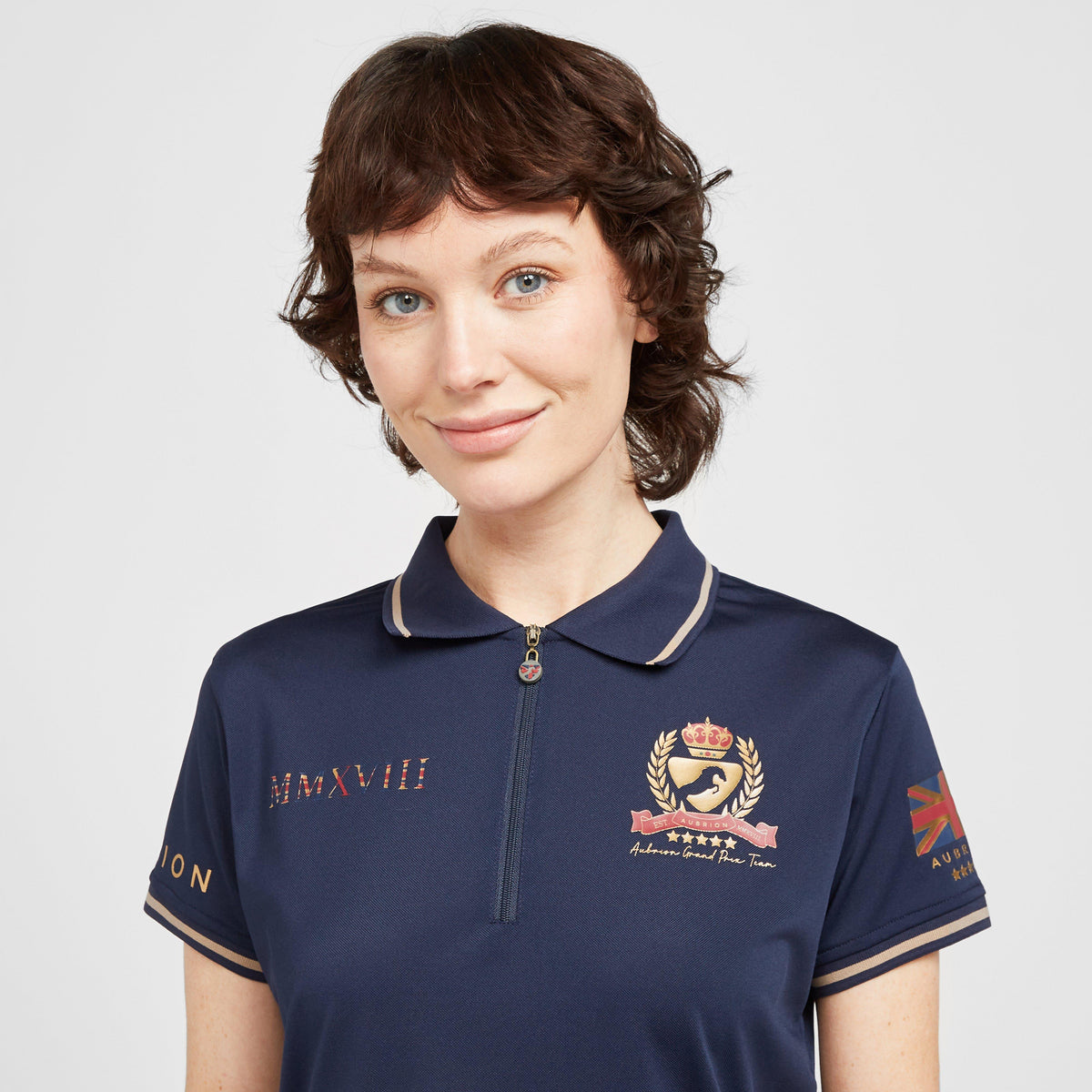 Womens Team Tech Polo Shirt Navy