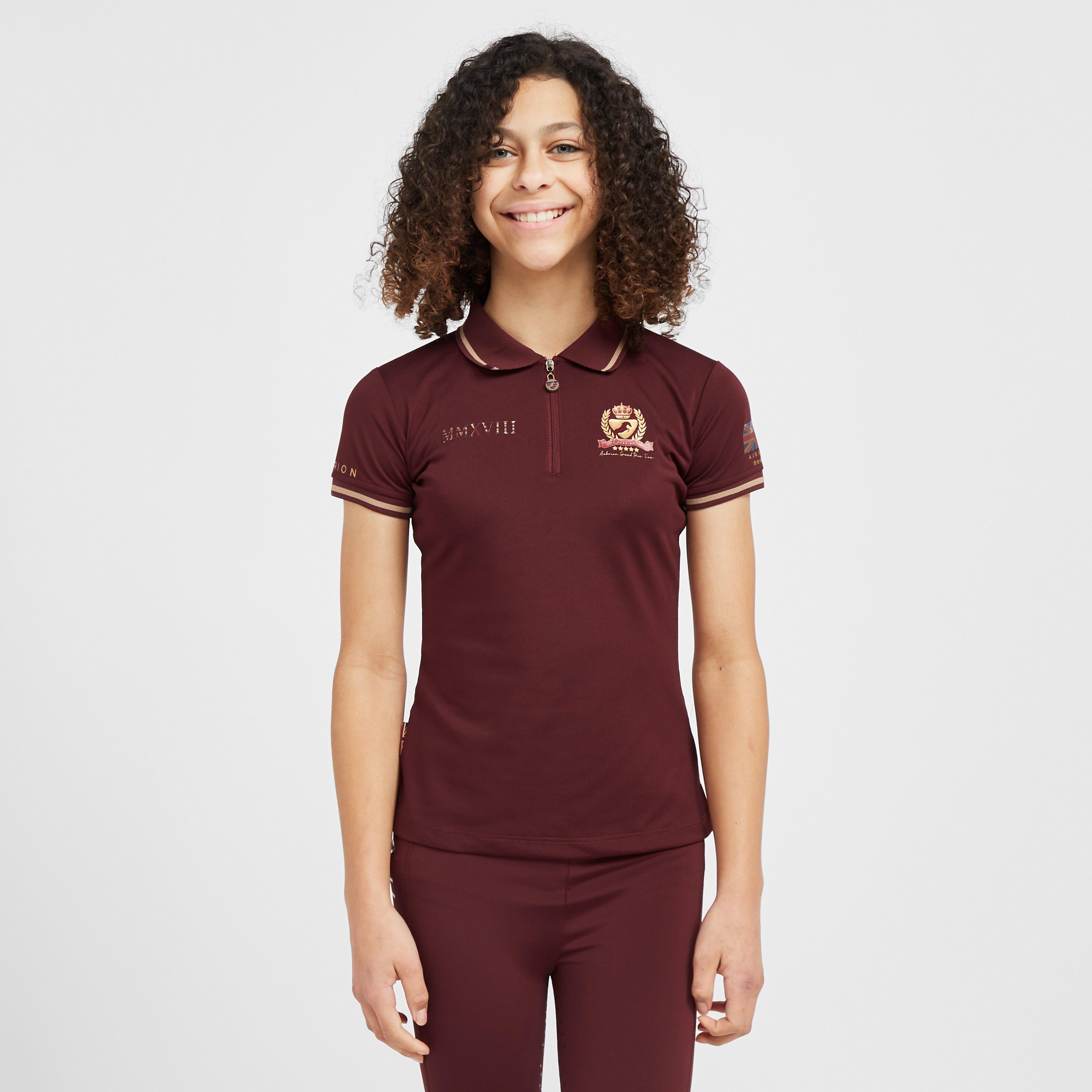Childs Team Tech Polo Shirt Burgundy
