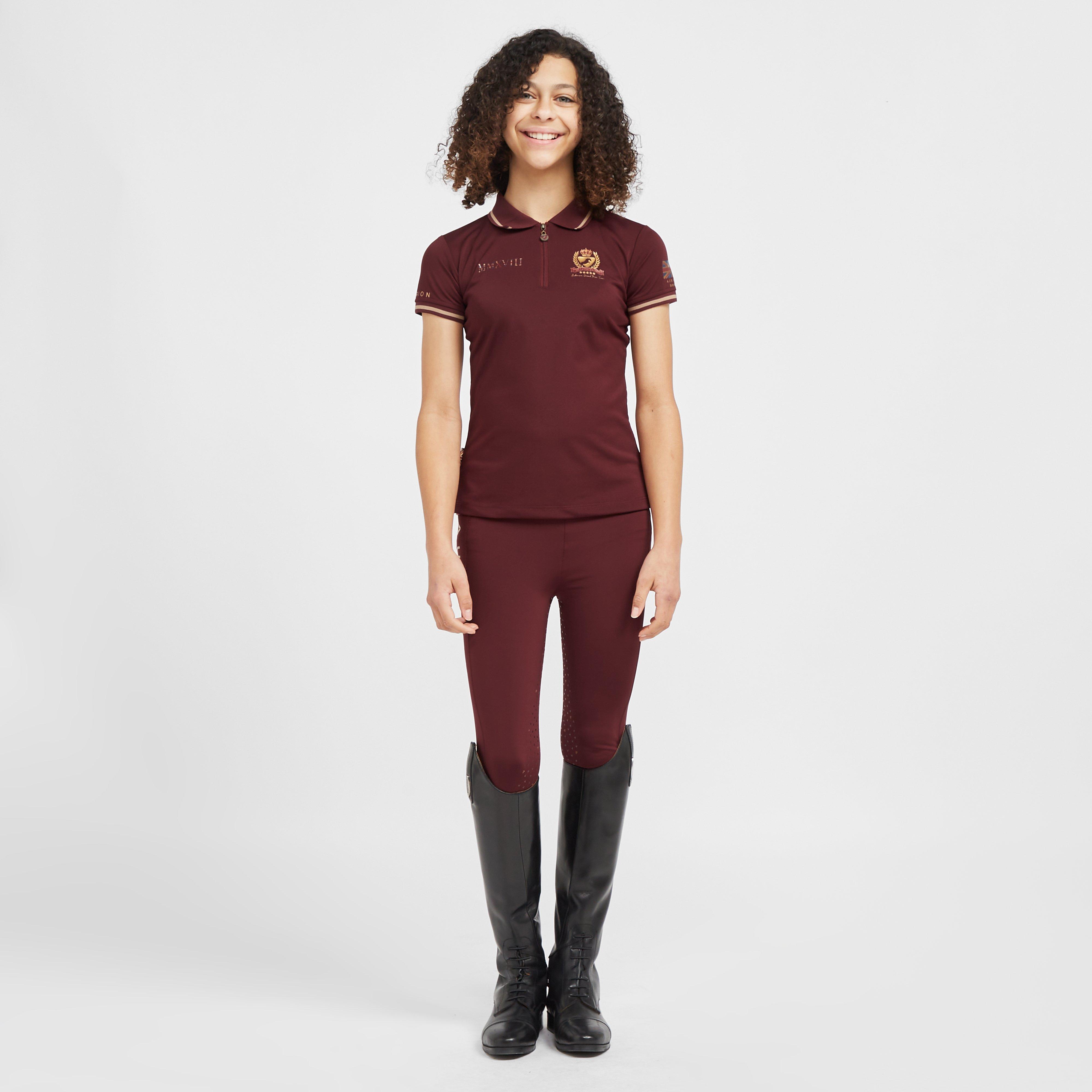 Childs Team Tech Polo Shirt Burgundy