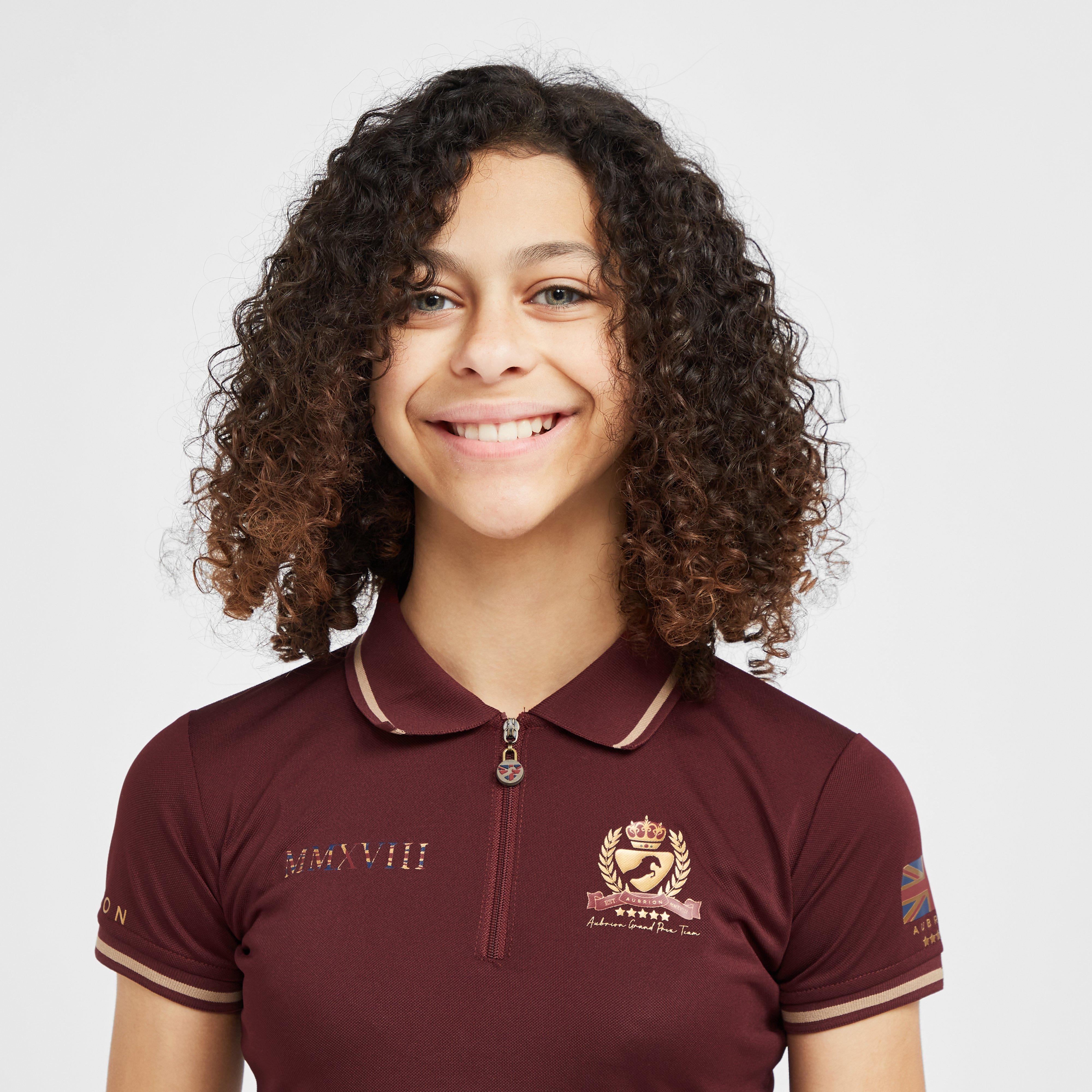 Childs Team Tech Polo Shirt Burgundy