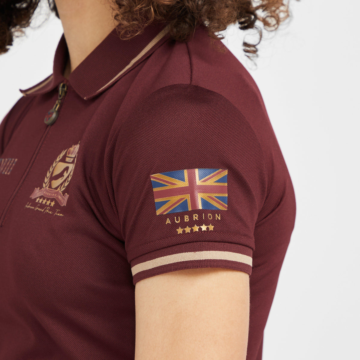 Childs Team Tech Polo Shirt Burgundy