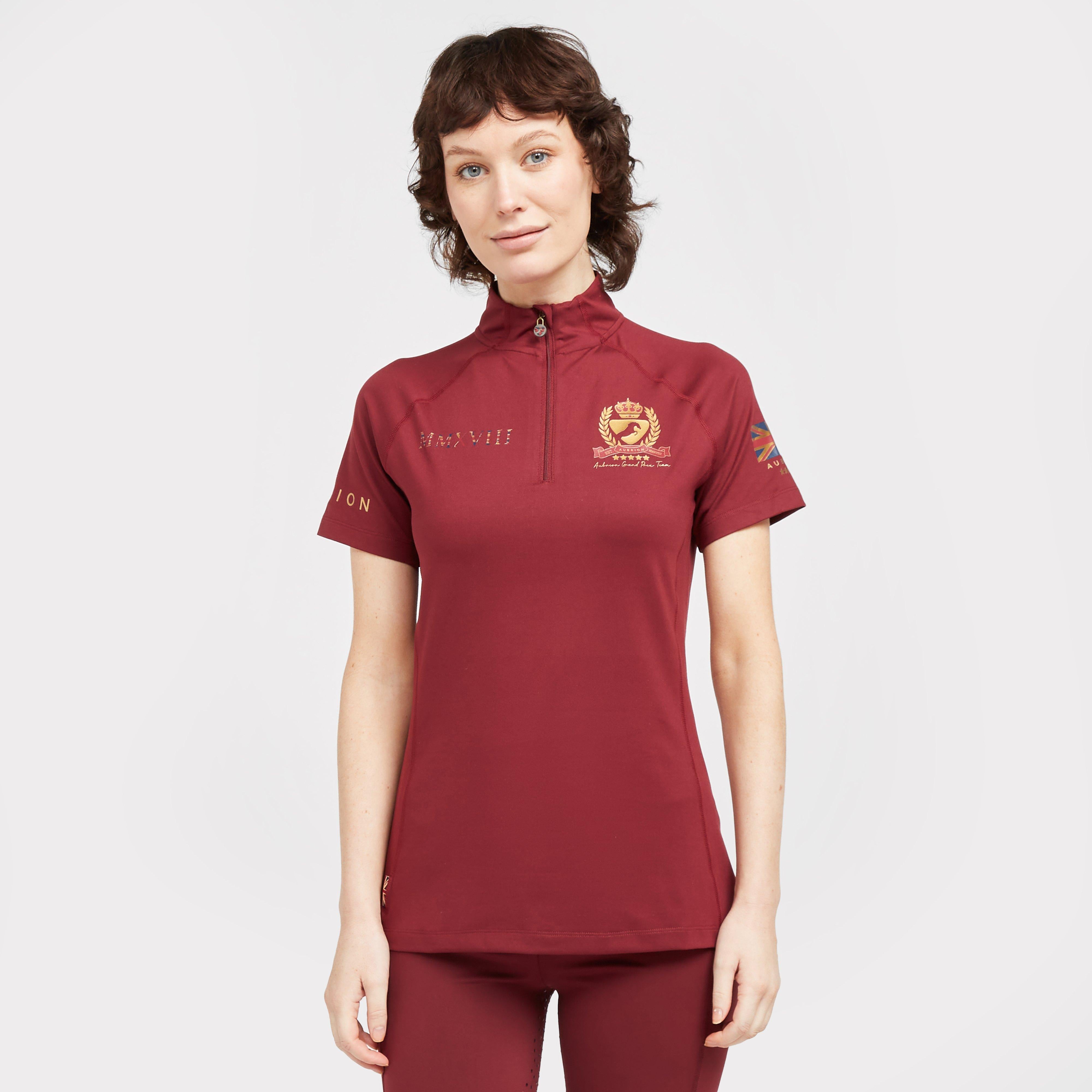 Womens Team Short Sleeve Base Layer Burgundy