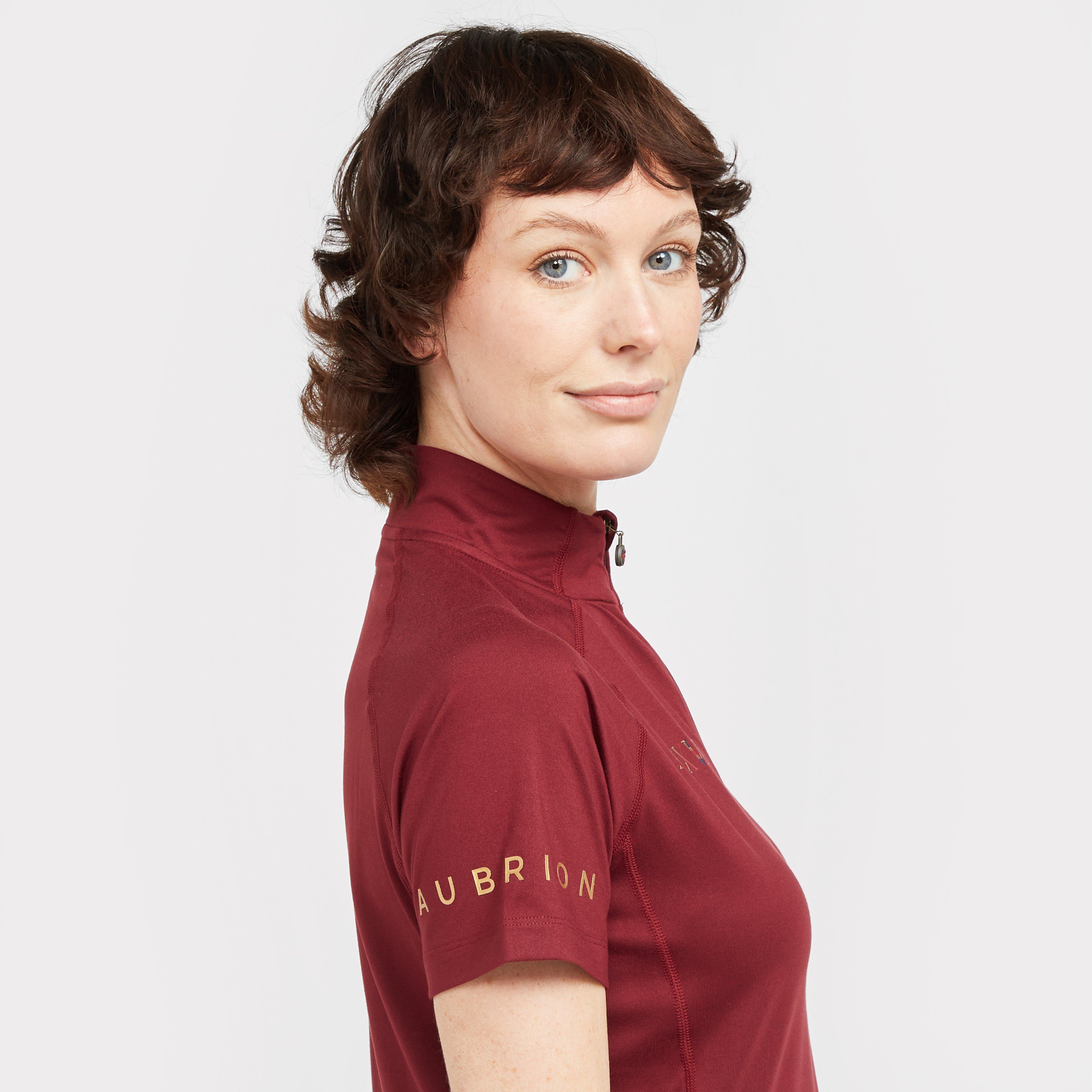 Womens Team Short Sleeve Base Layer Burgundy