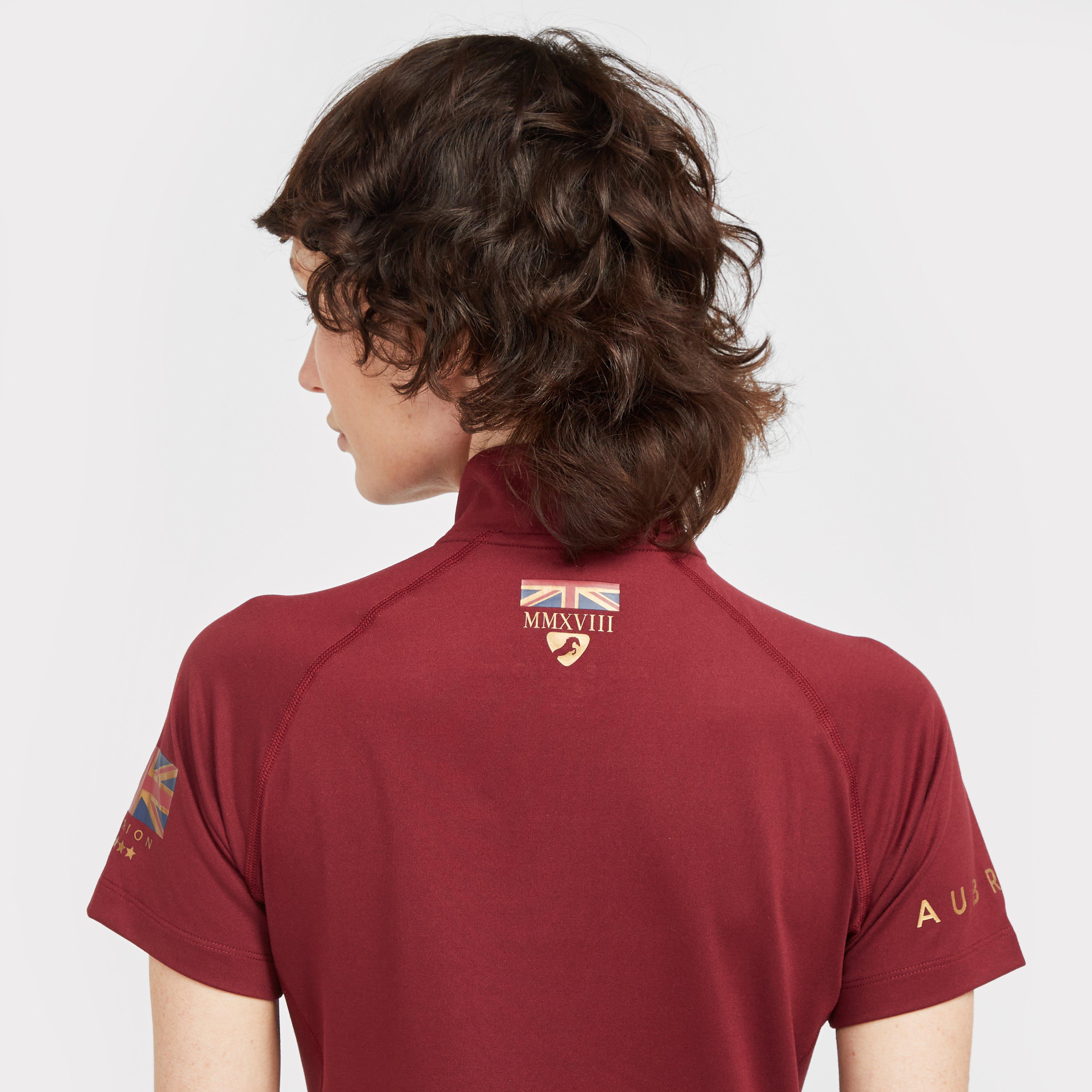 Womens Team Short Sleeve Base Layer Burgundy