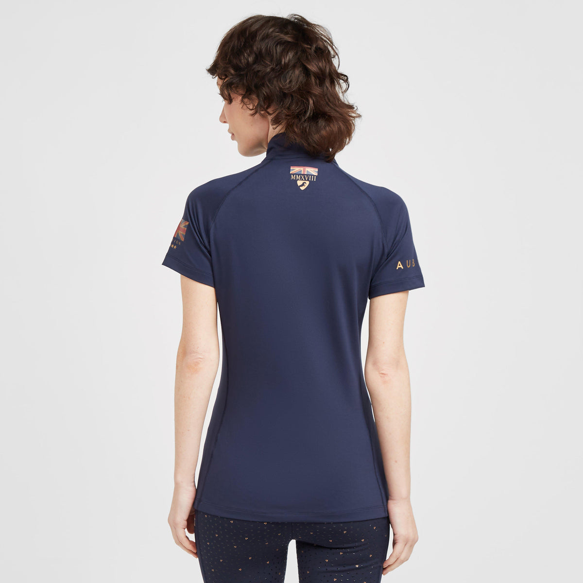 Womens Team Short Sleeve Base Layer Navy