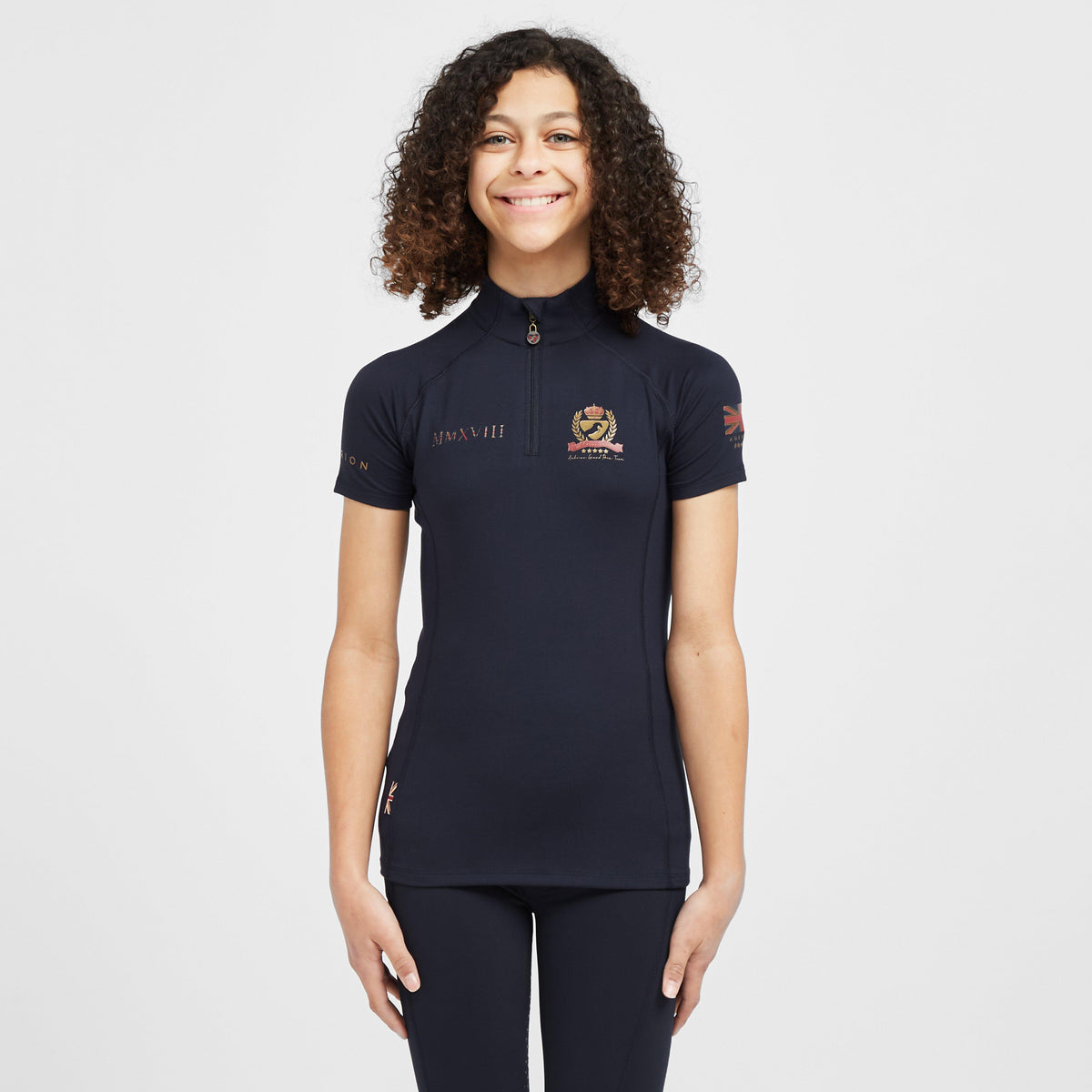 Childs Team Short Sleeve Base Layer Navy