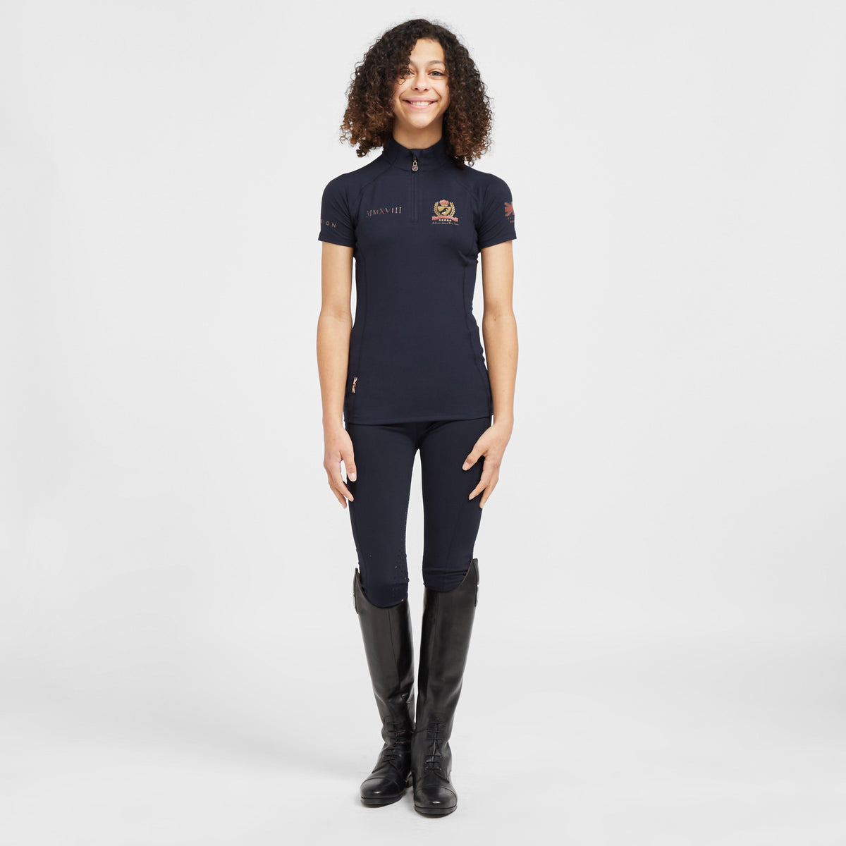 Childs Team Short Sleeve Base Layer Navy