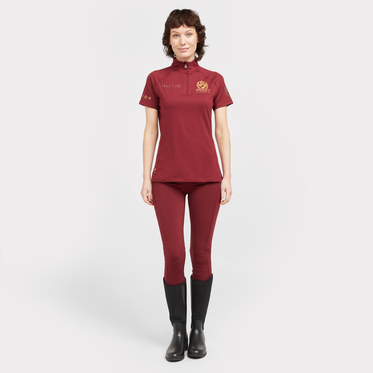 Womens Team Riding Tights Burgundy