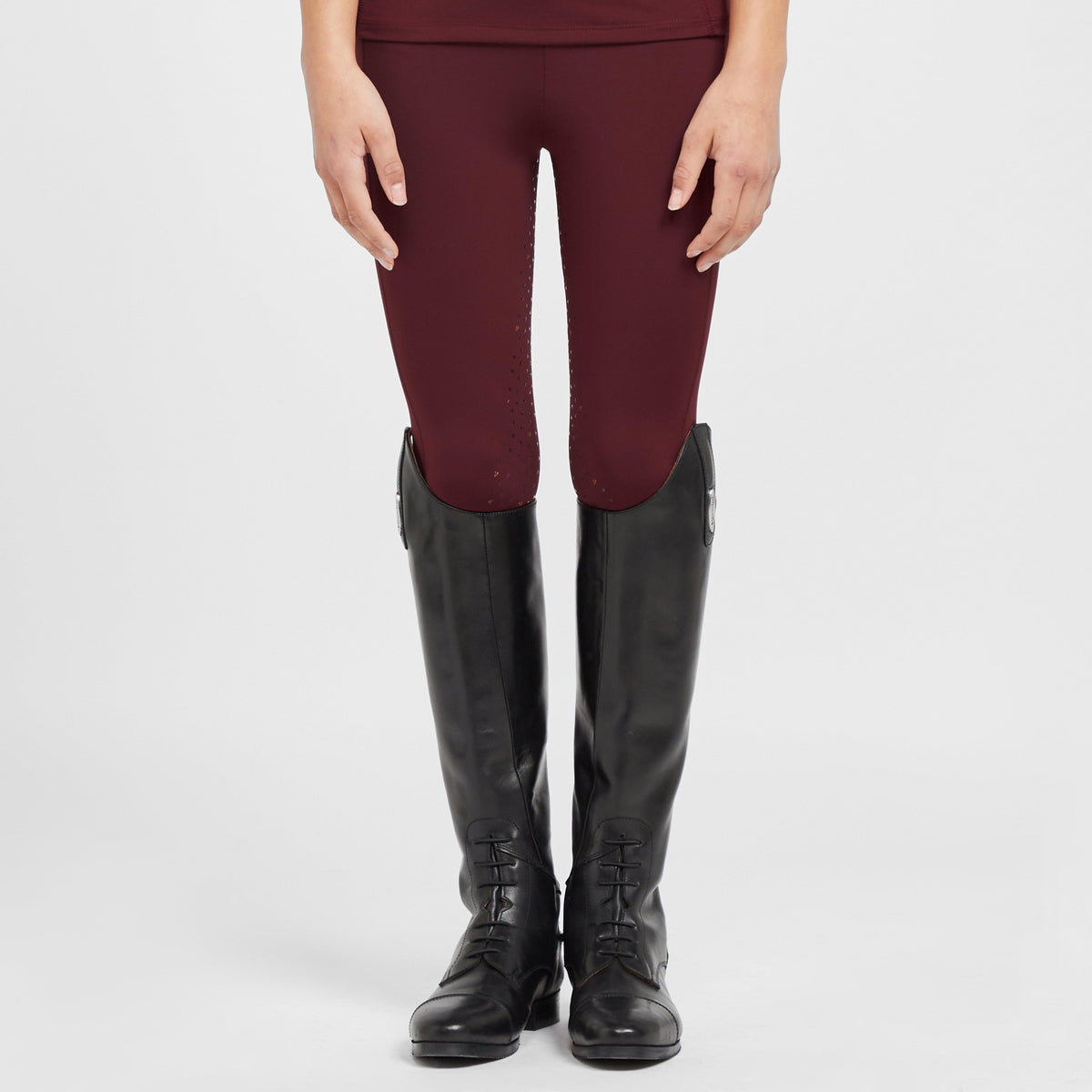 Childs Team Riding Tights Burgundy