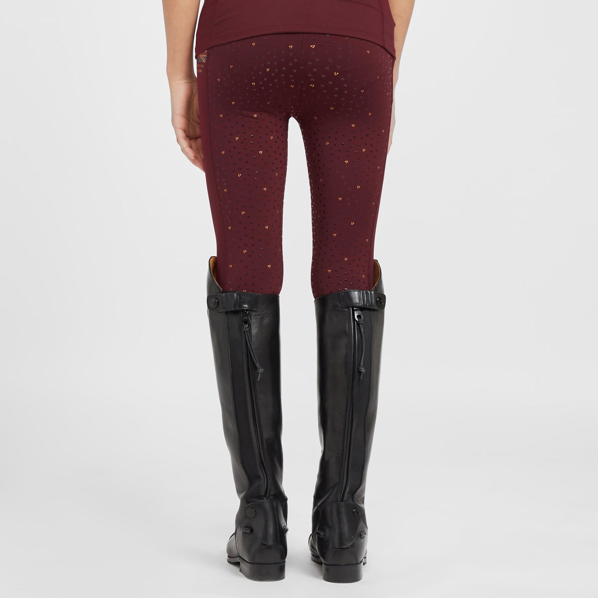 Childs Team Riding Tights Burgundy