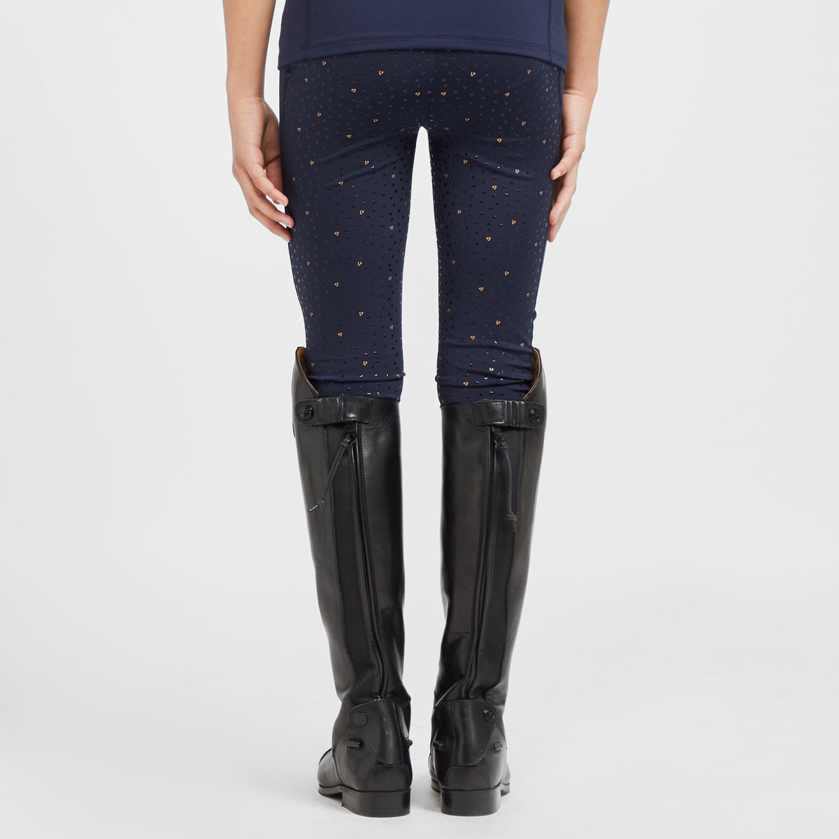 Childs Team Riding Tights Navy