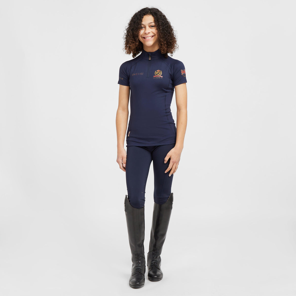 Childs Team Riding Tights Navy