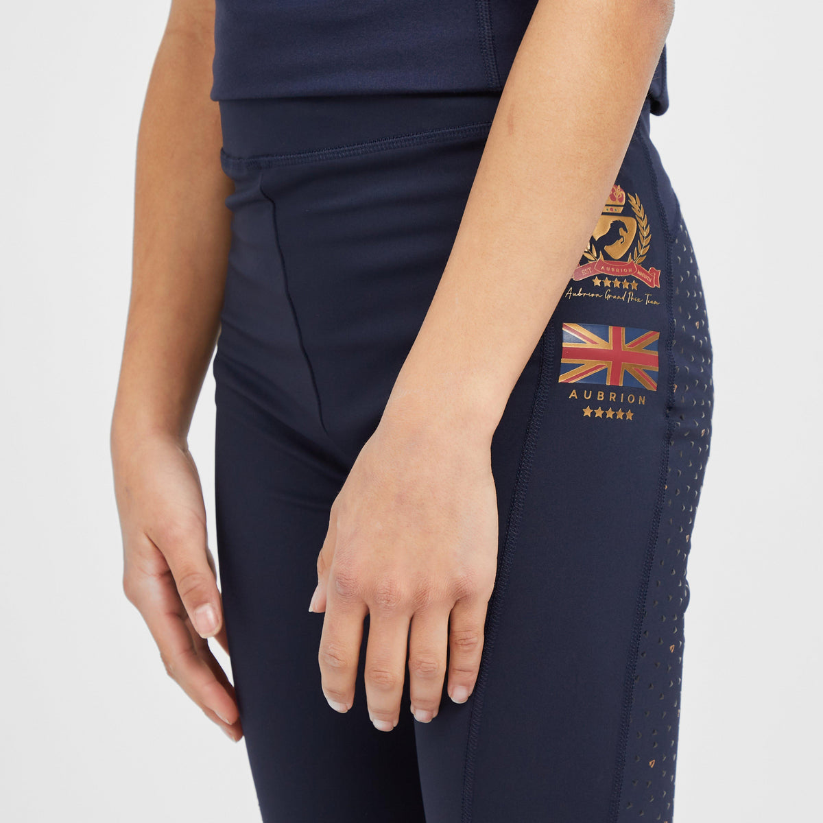 Childs Team Riding Tights Navy