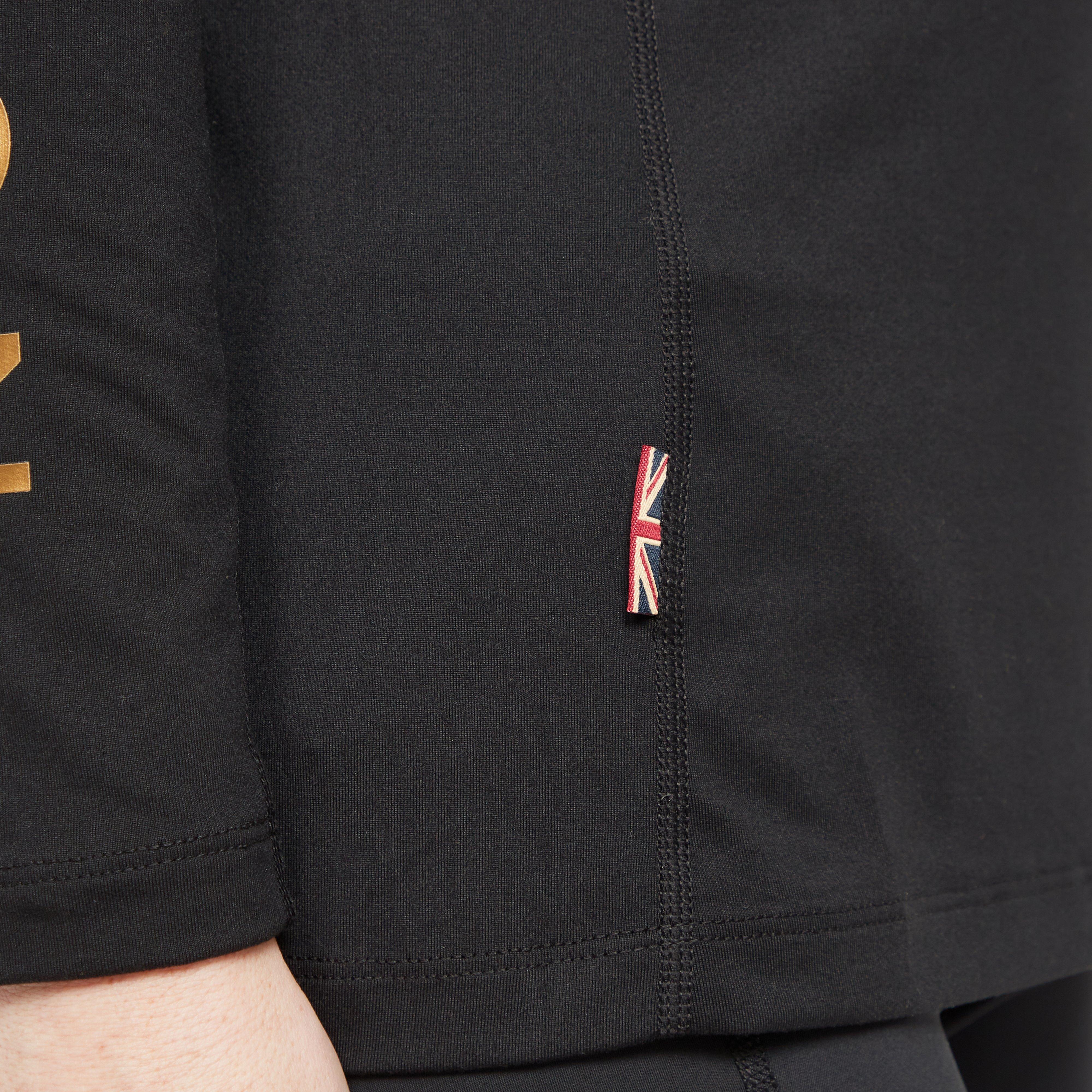 Womens Team Long Sleeve Base Layer Black