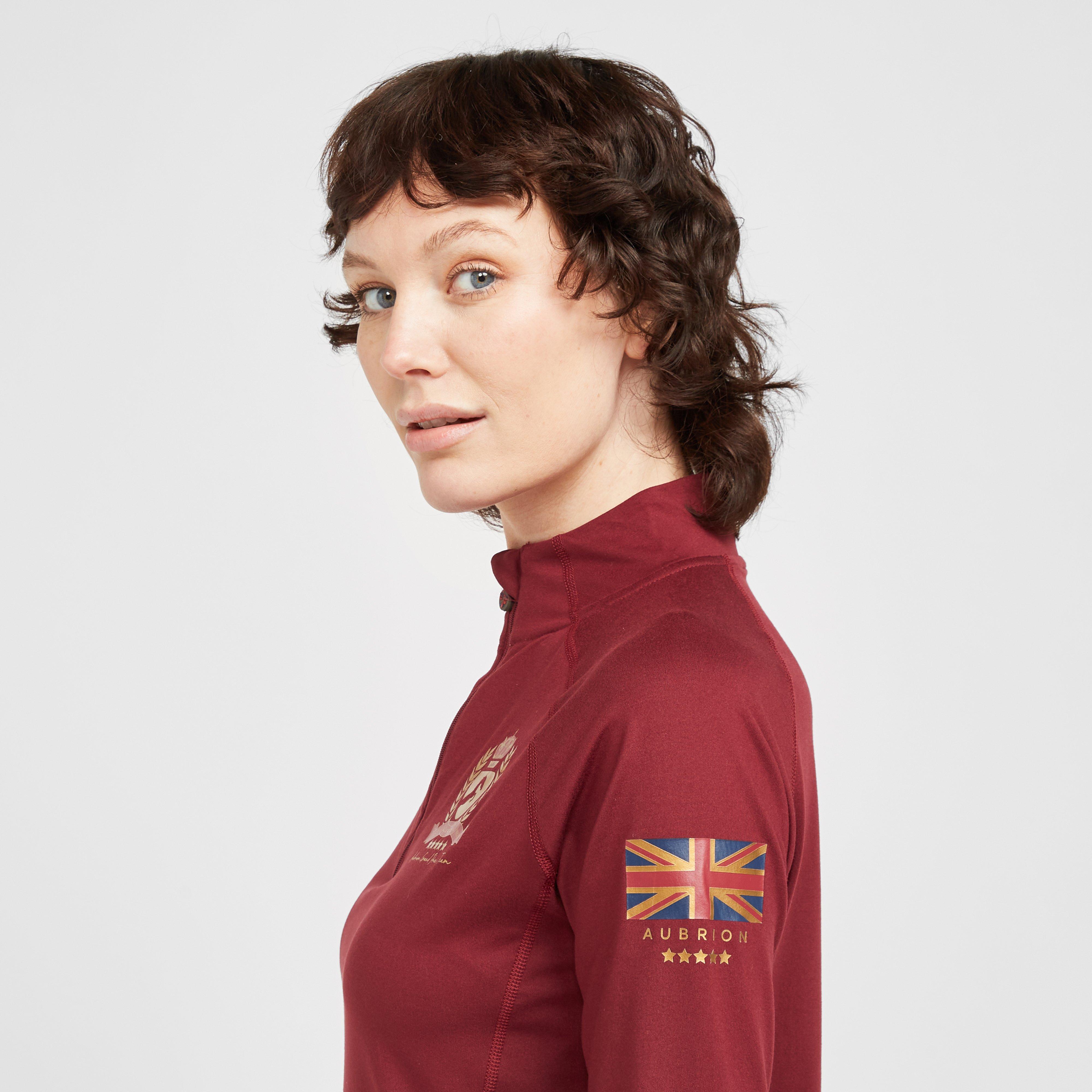 Womens Team Long Sleeve Base Layer Burgundy