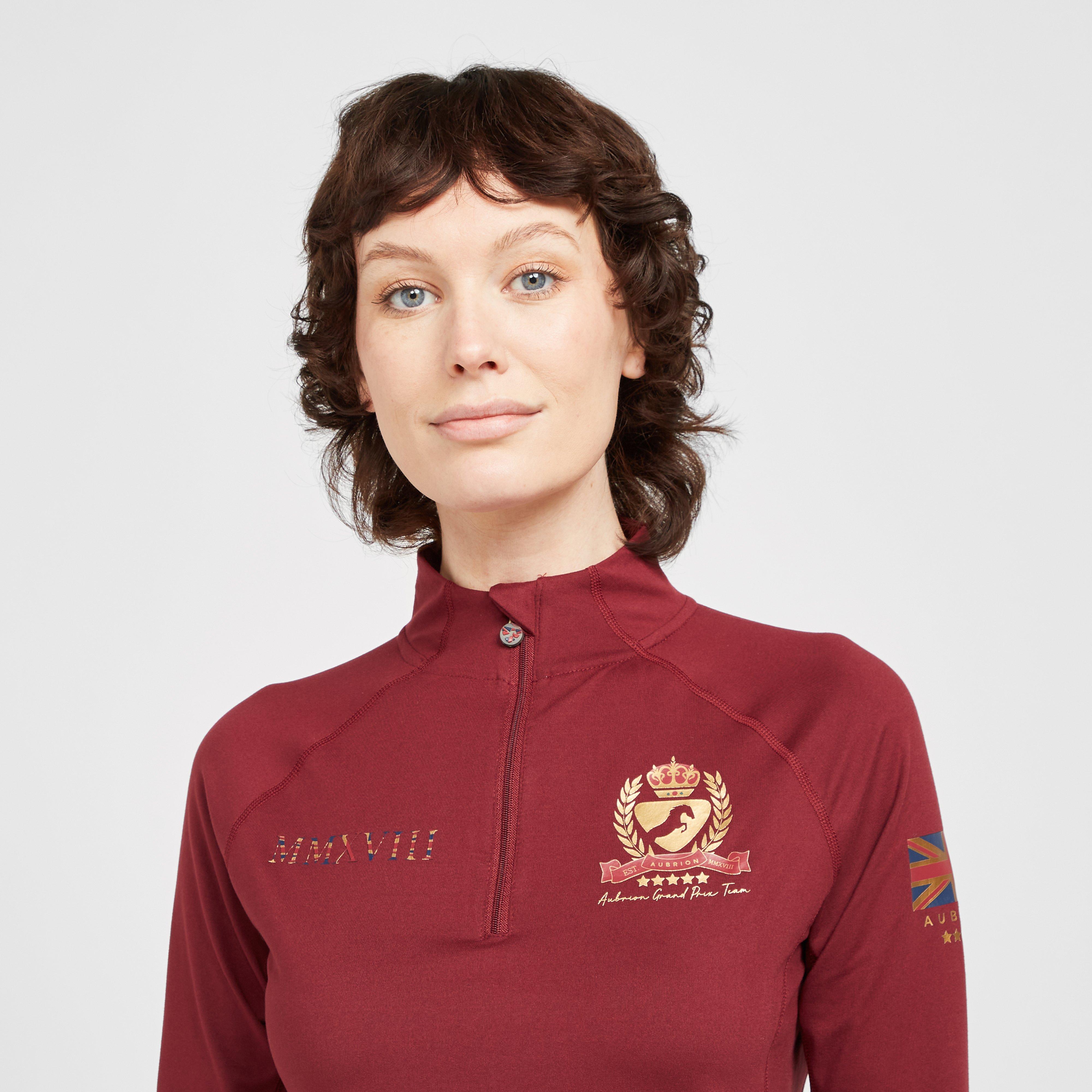 Womens Team Long Sleeve Base Layer Burgundy