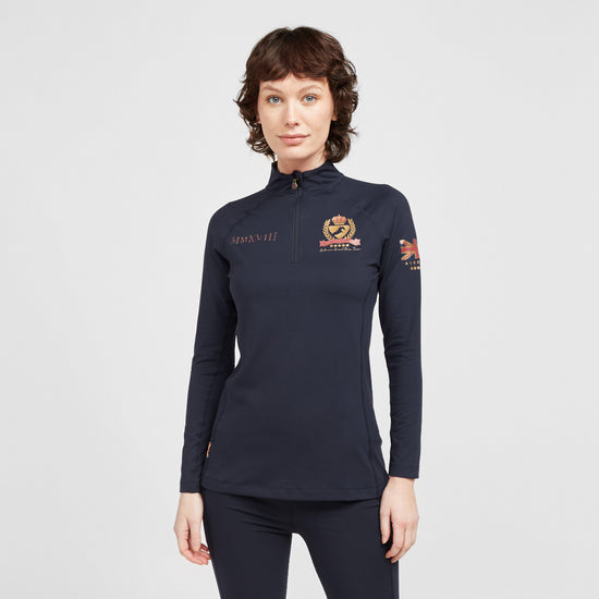 Womens Team Long Sleeve Base Layer Navy