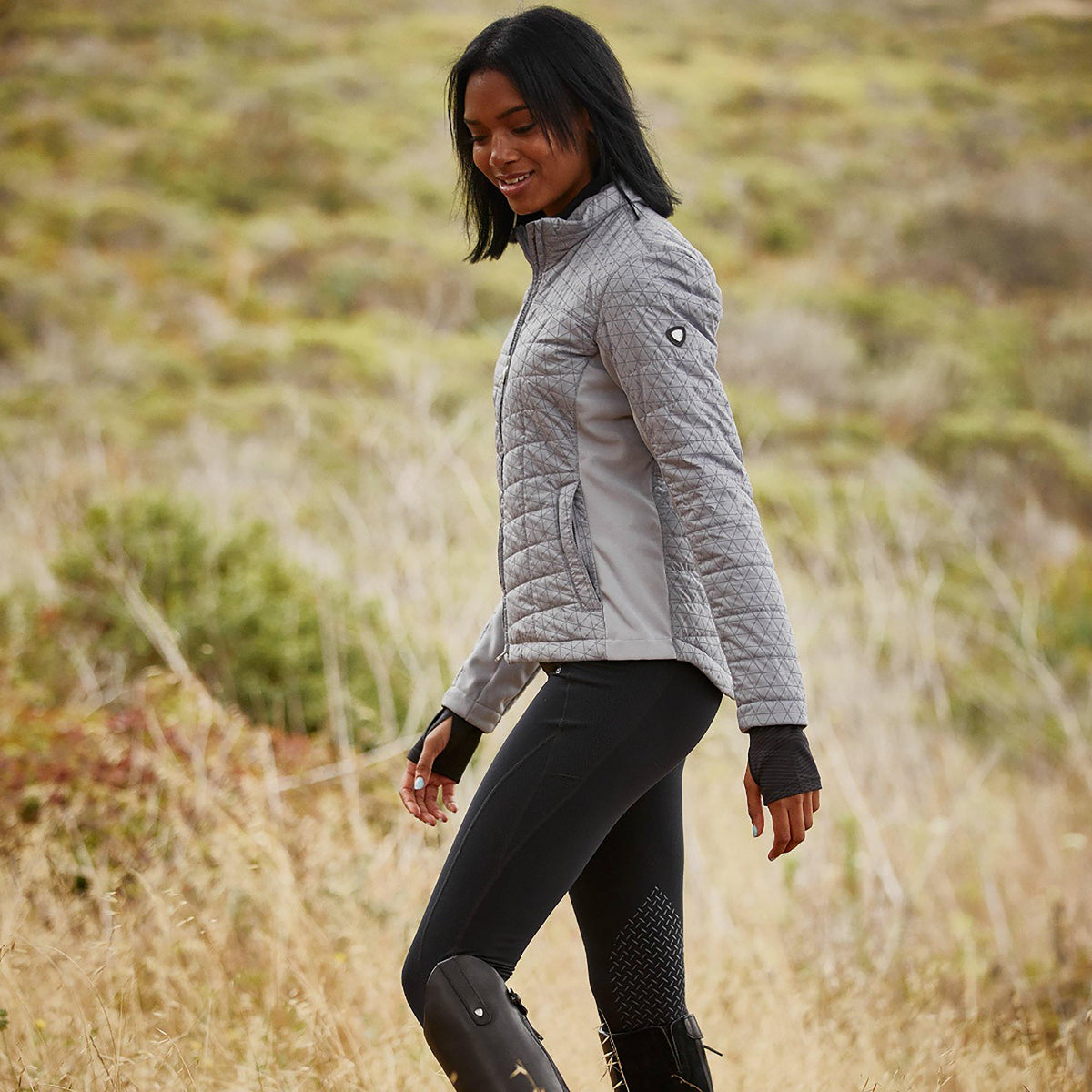 Ladies Prevail Insulated Full Seat Tights Navy Reflective