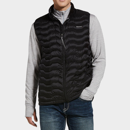 Mens Ideal V Down Gilet Black