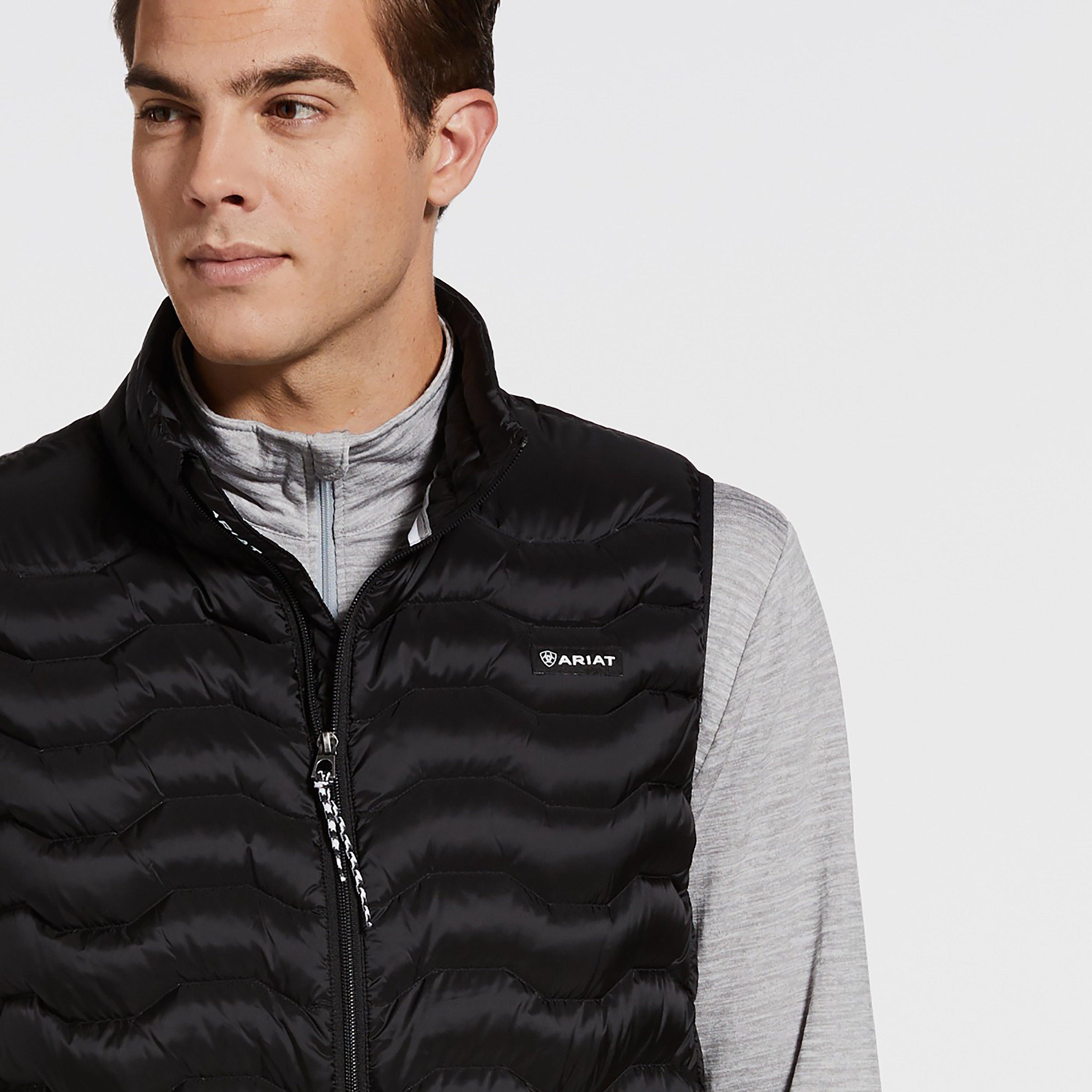 Mens Ideal V Down Gilet Black
