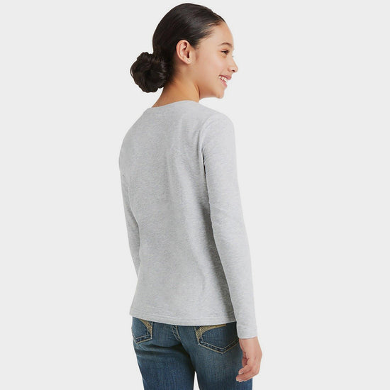 Childs Unicorn Long Sleeve T-Shirt Heather Grey