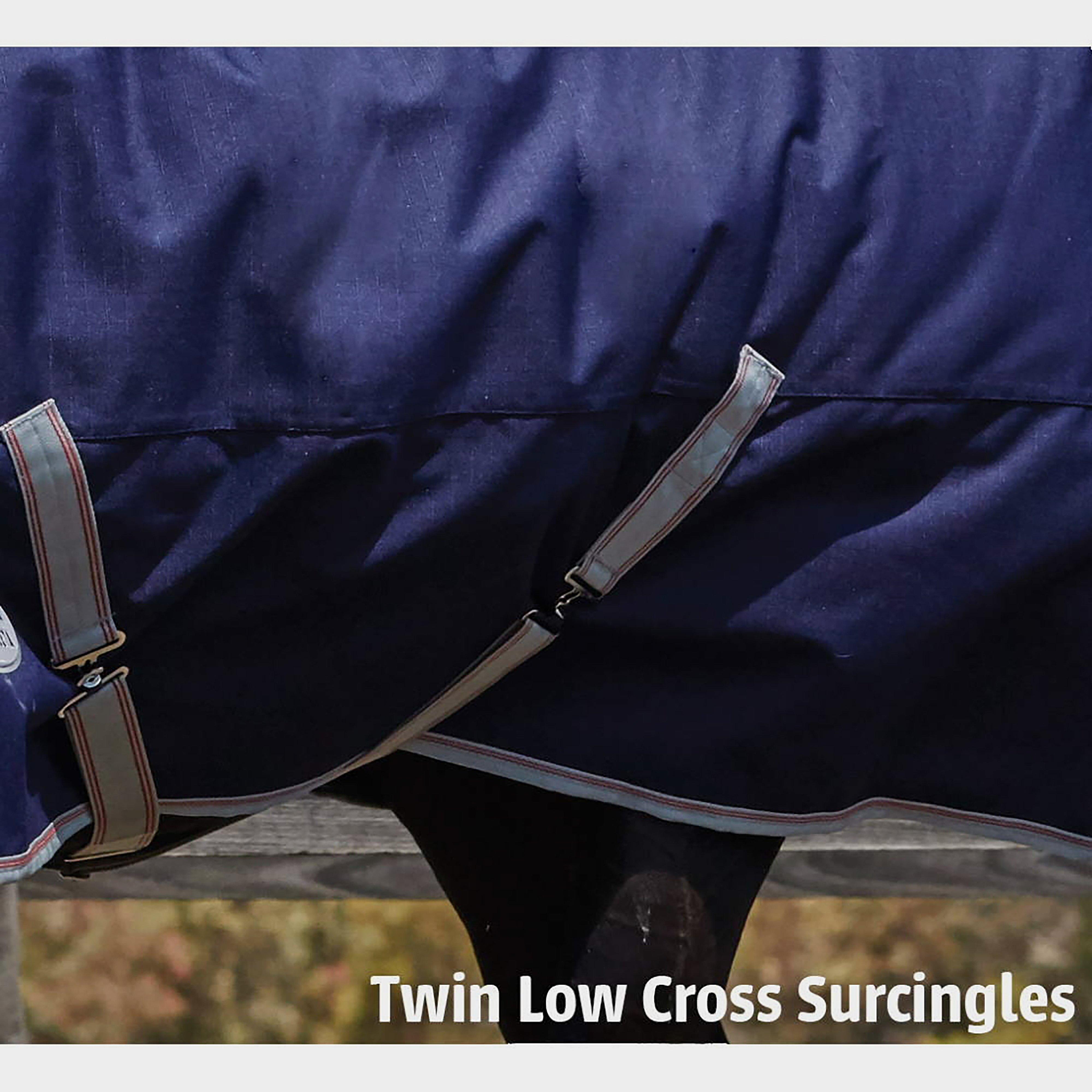 ComFiTec Classic 220g Medium Weight Standard Neck Turnout Rug Red/Silver