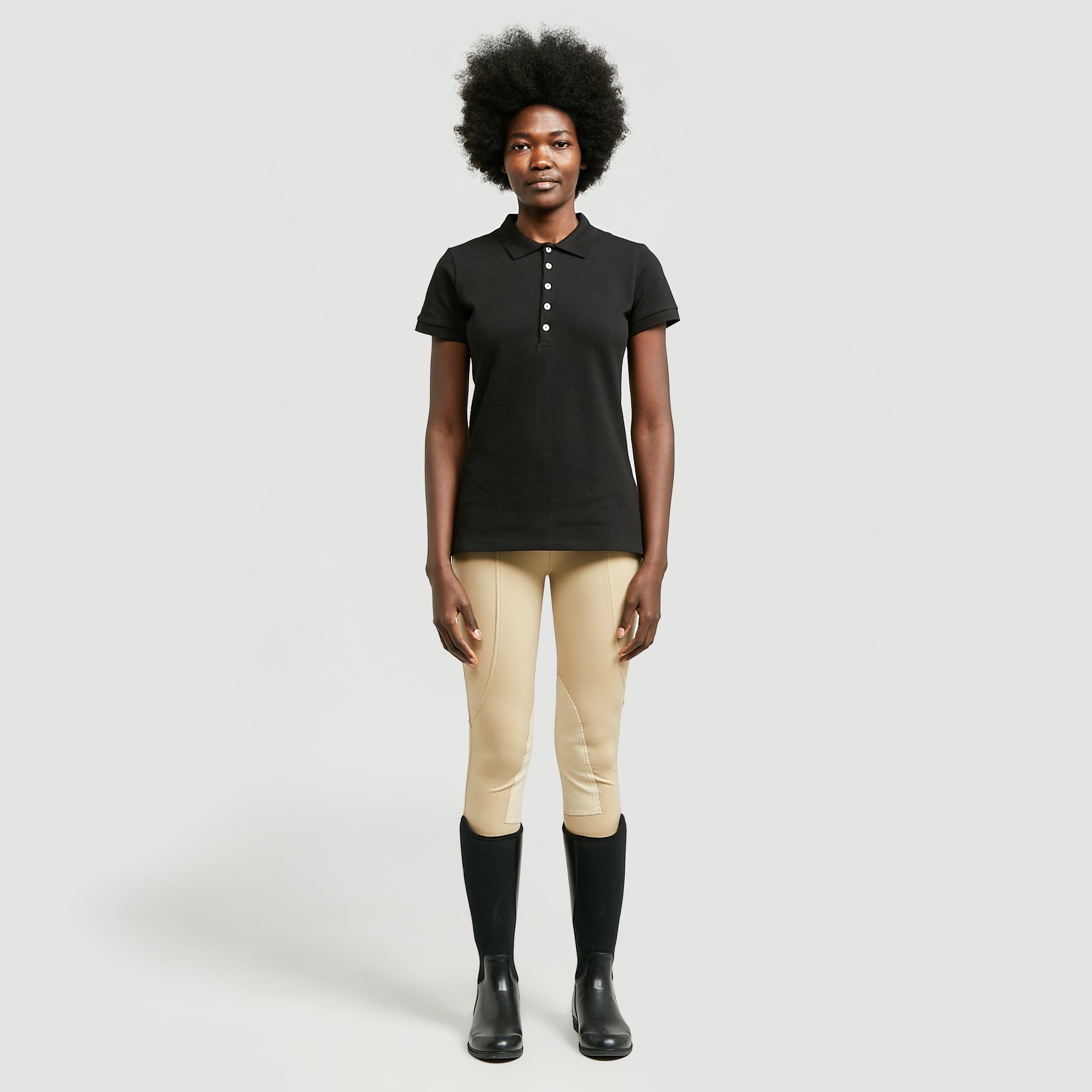 Womens Lily Cap Sleeve Polo Black