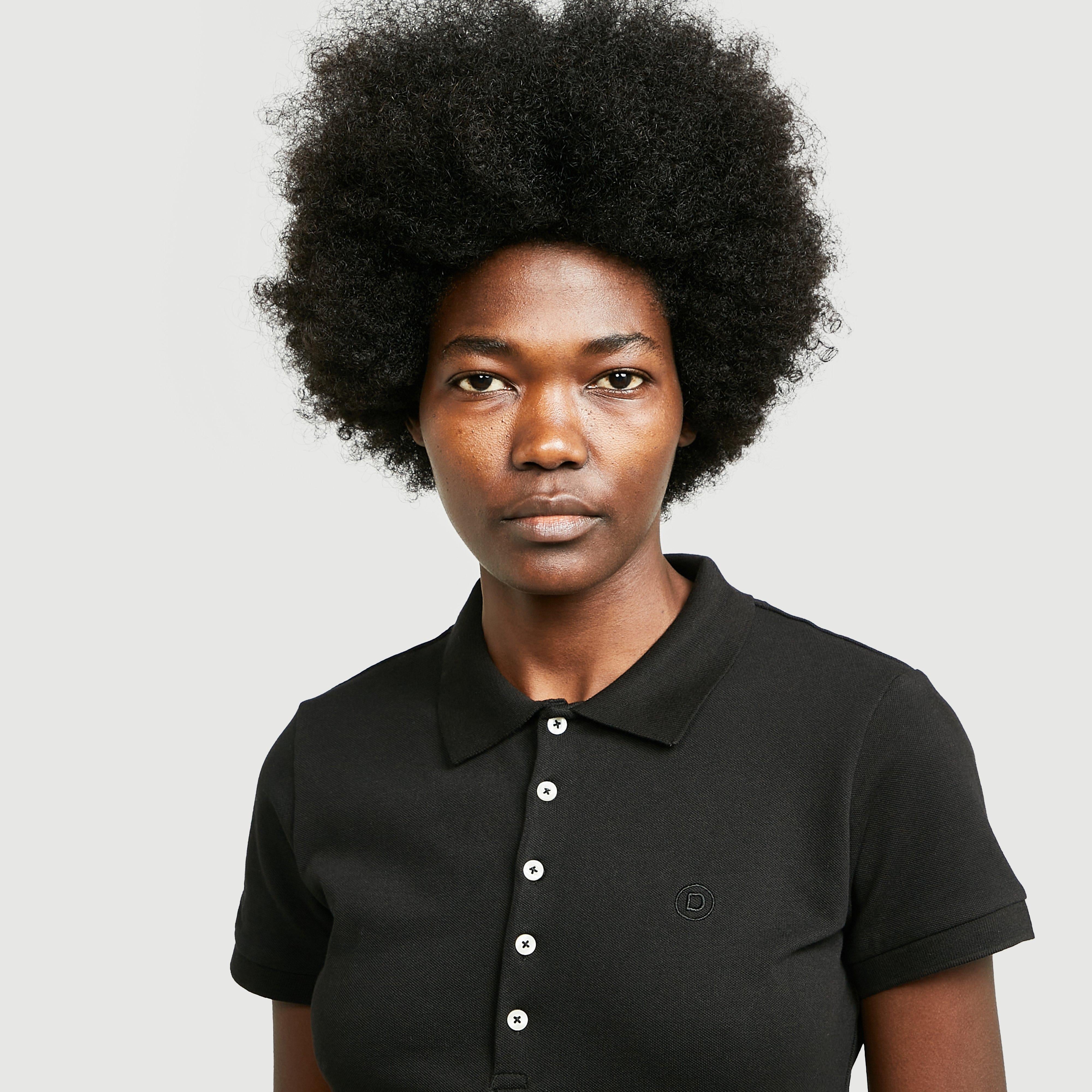 Womens Lily Cap Sleeve Polo Black