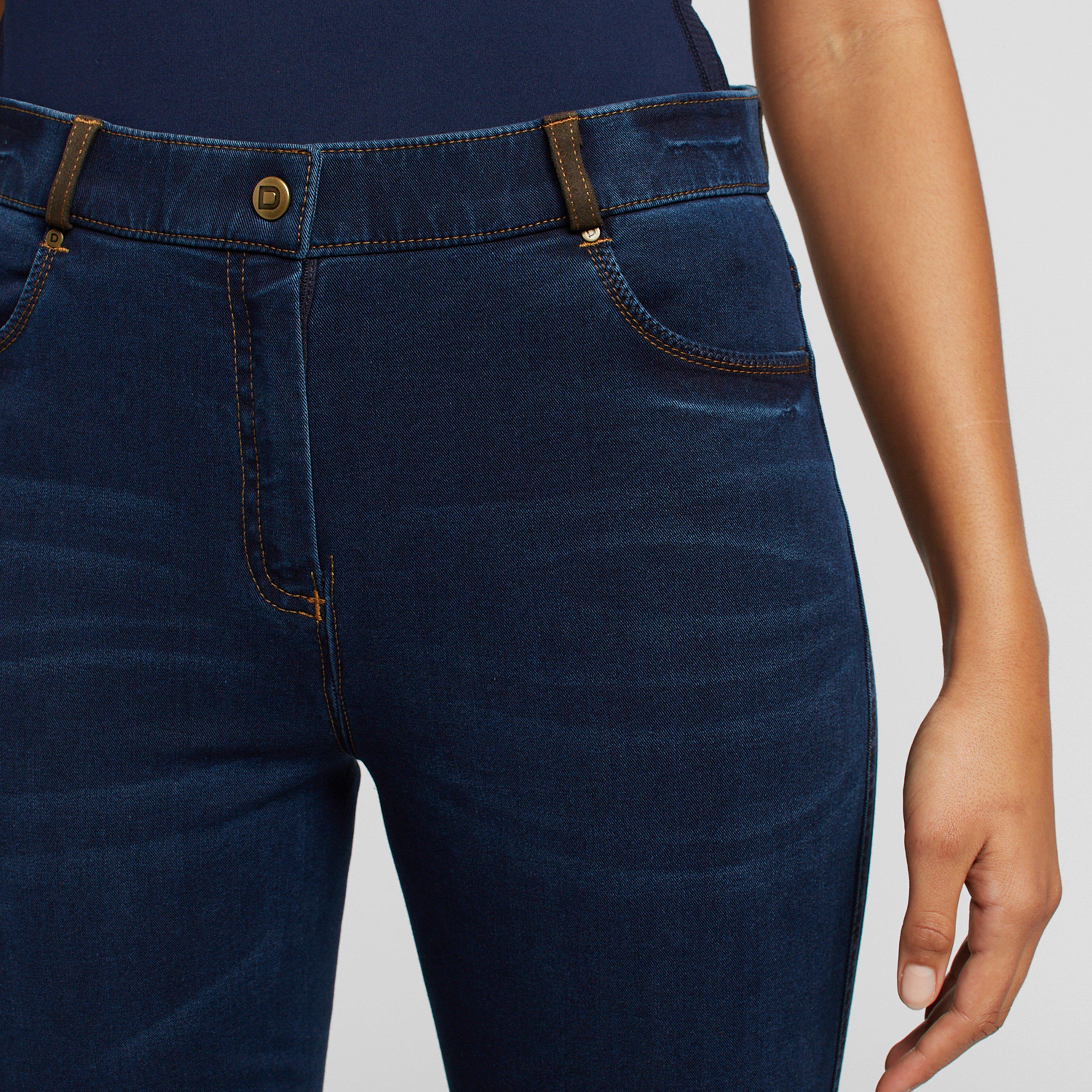 Womens Shona Denim Breeches Blue Denim