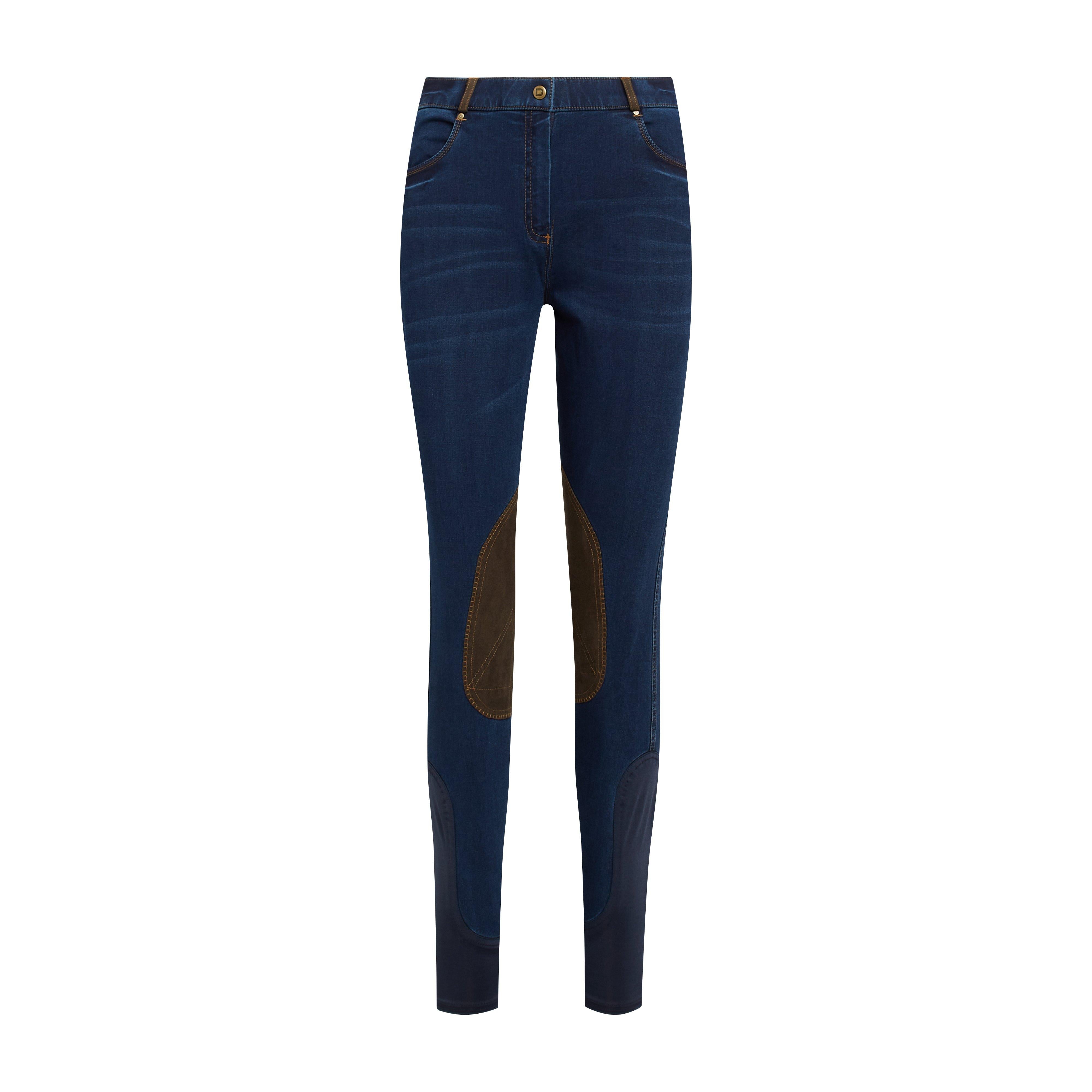 Womens Shona Denim Breeches Blue Denim